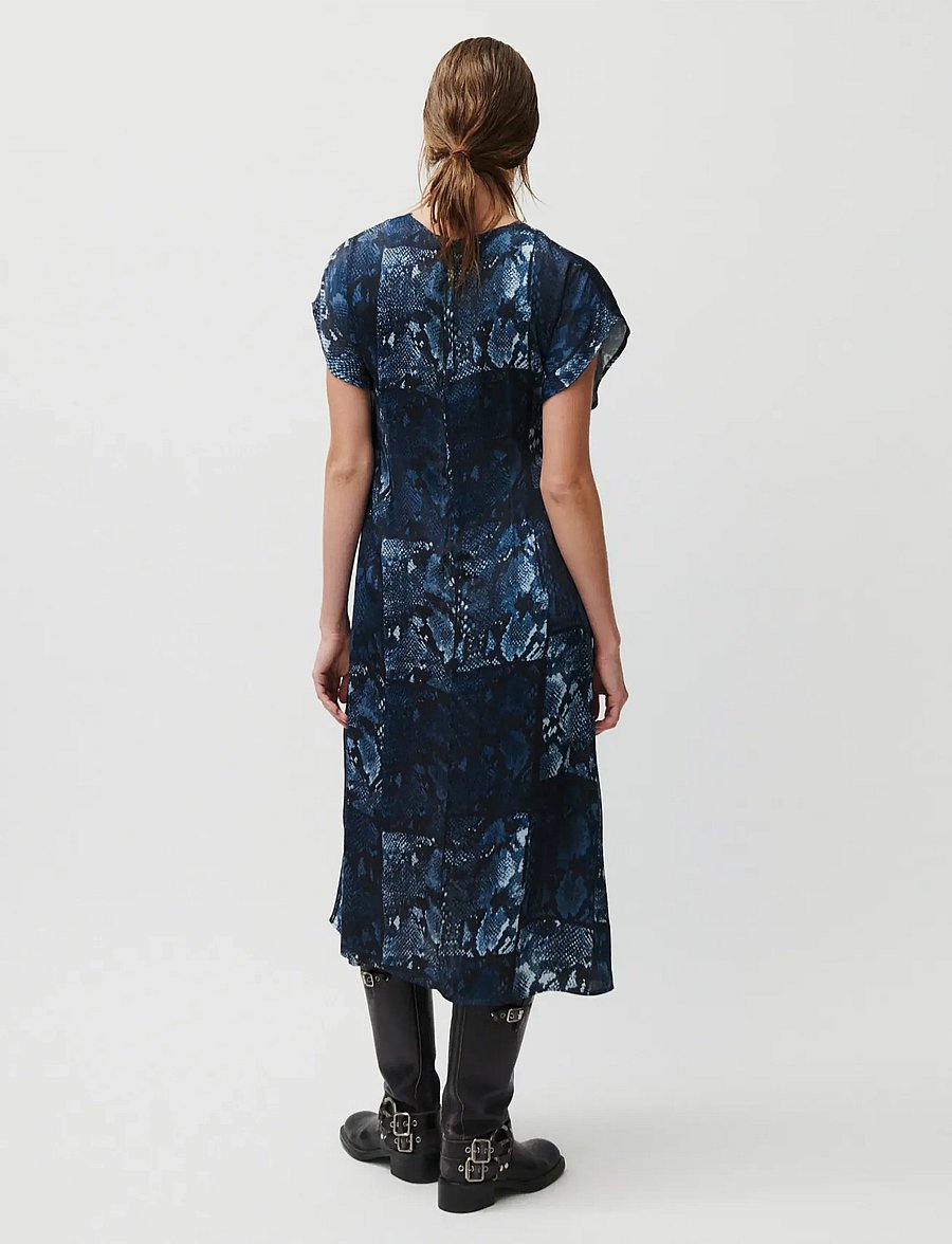 2NDDAY - 2ND Patrice - Viscose - midi dresses - 420153 ensign blue snake aop - 4
