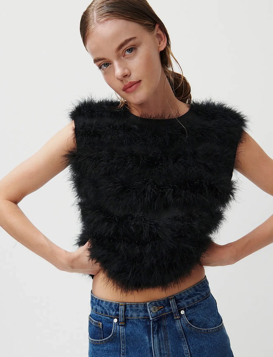 2NDDAY - 2ND Korbena - Heavy Satin - Ärmellose tops - black - 1