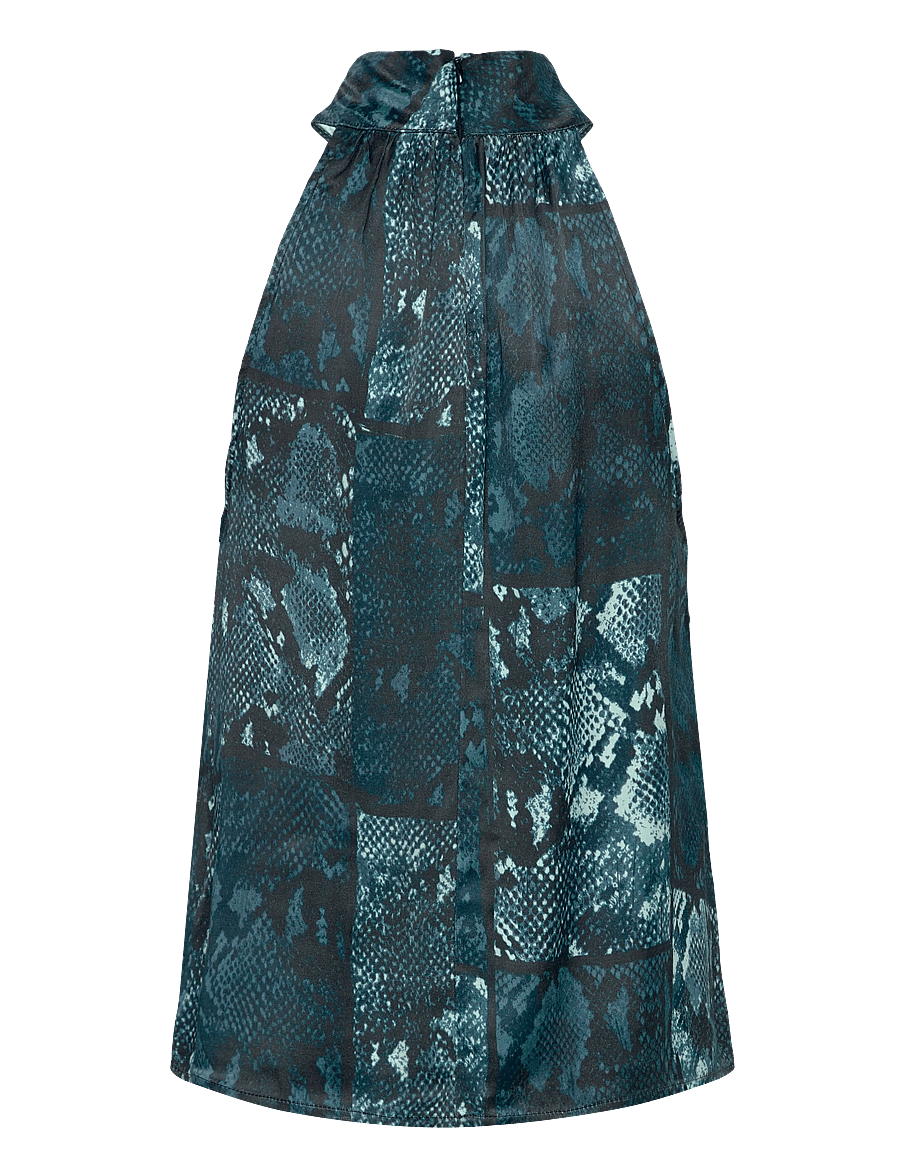 2NDDAY - 2ND Aqualita - Viscose - mouwloze tops - ensign blue snake aop - 2