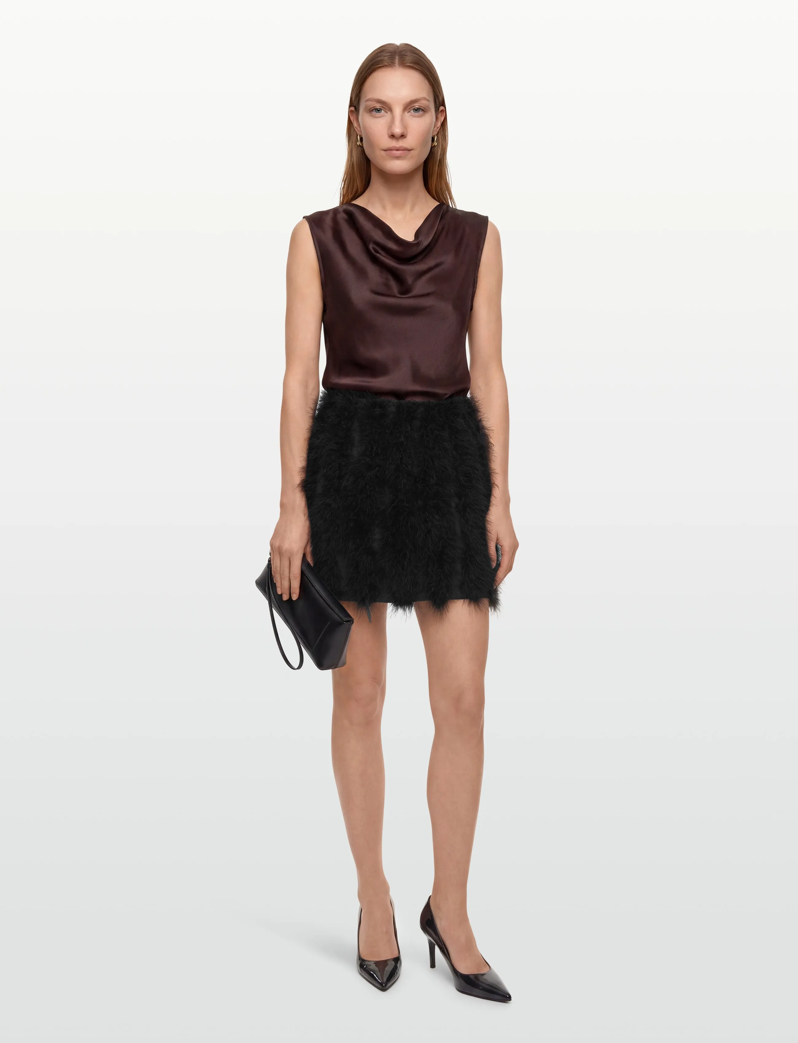 2NDDAY - 2ND Mayanne - Heavy Satin - satinröcke - black - 0