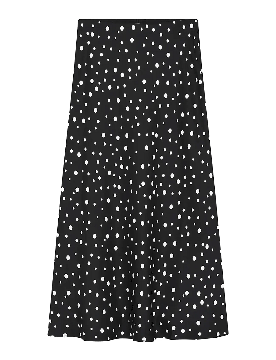 2NDDAY - 2ND Cleas - Heavy Satin - satinnederdele - white polka dot - 1