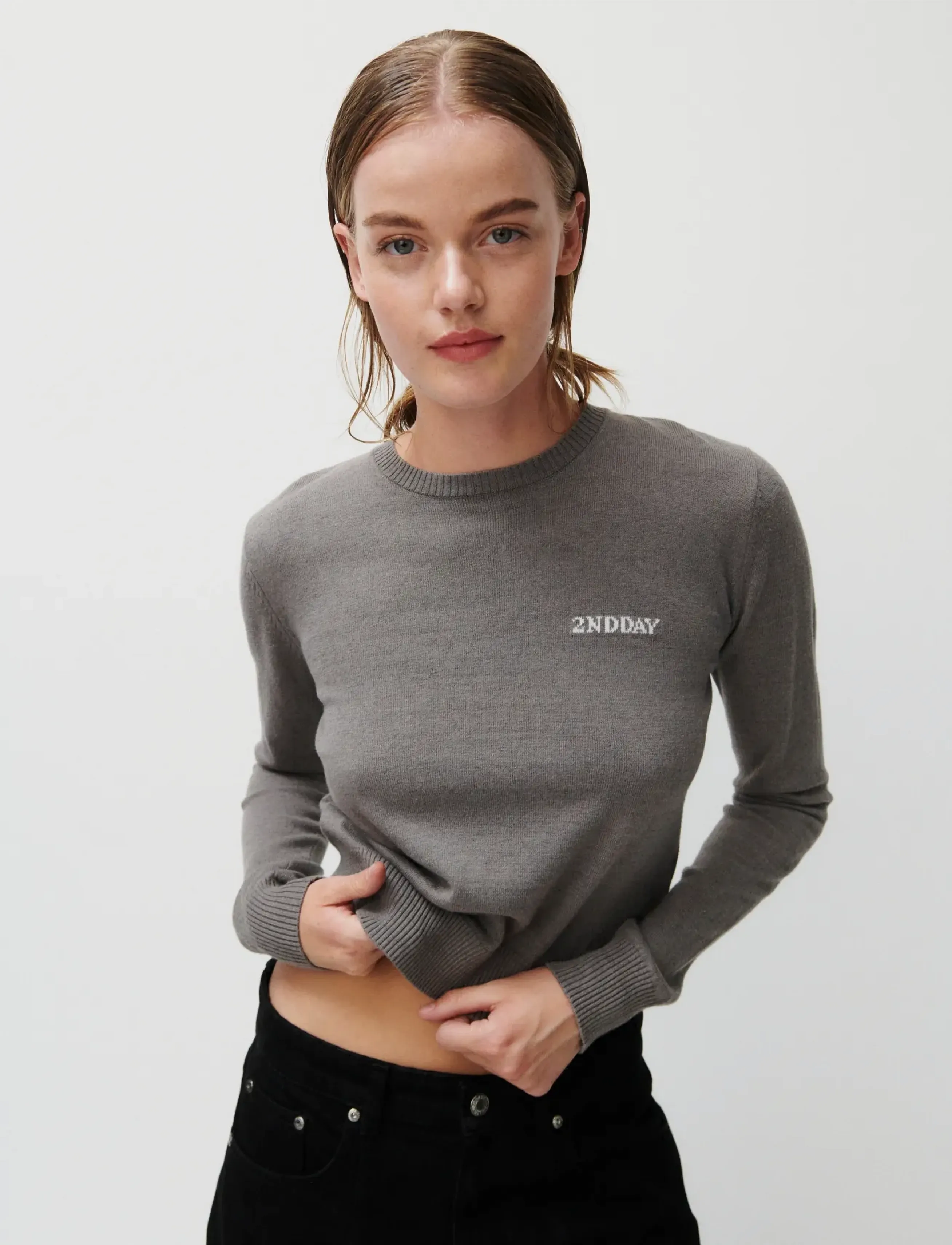 2NDDAY 2Nd Lance Soft Wool Blend, XS, Knitwear, Grau - Jumpers, Frauen