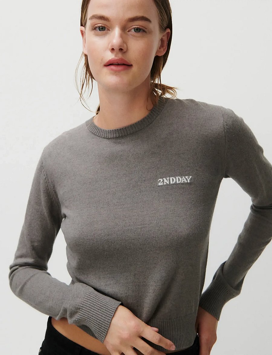 2NDDAY - 2ND Lance - Soft Wool Blend - pullover - dark gull gray - 5