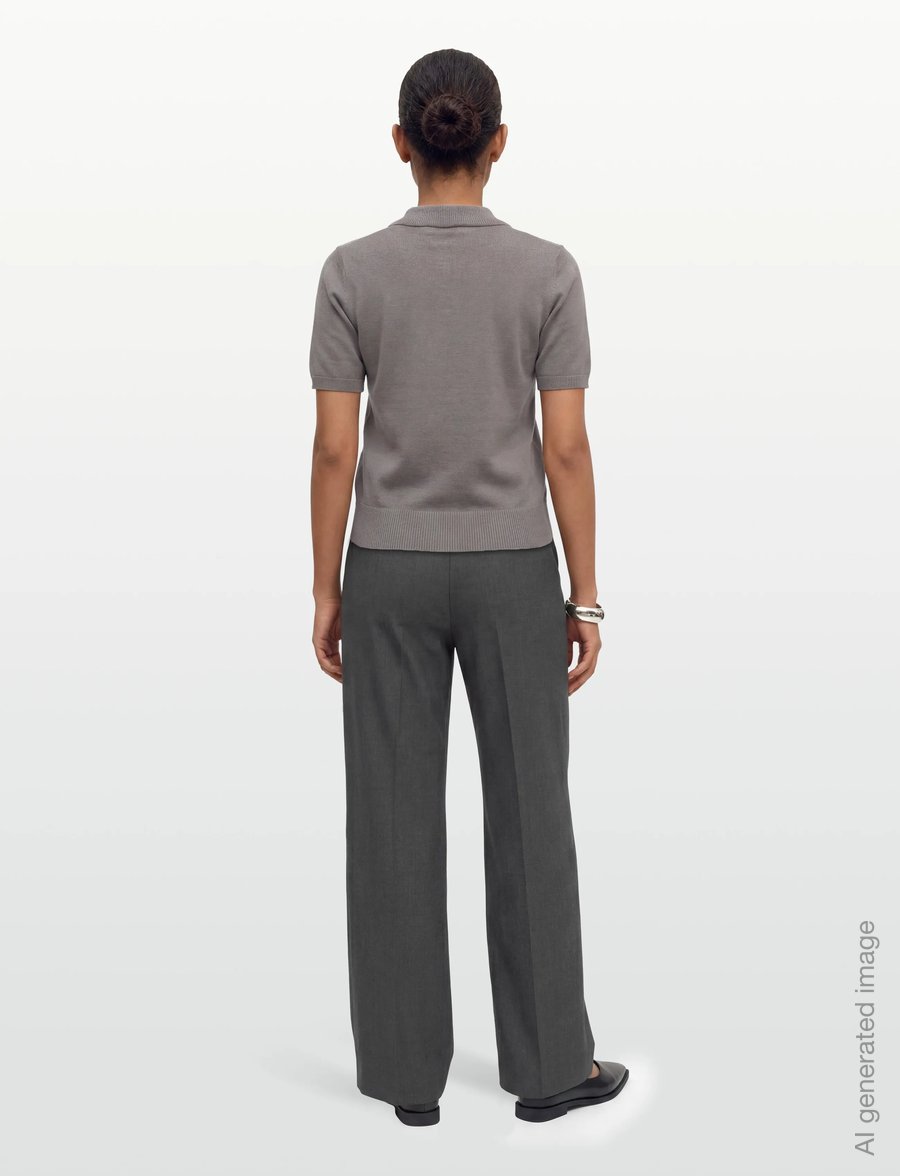 2NDDAY - 2ND Jean - Soft Wool Blend - pikéer - dark gull gray - 4