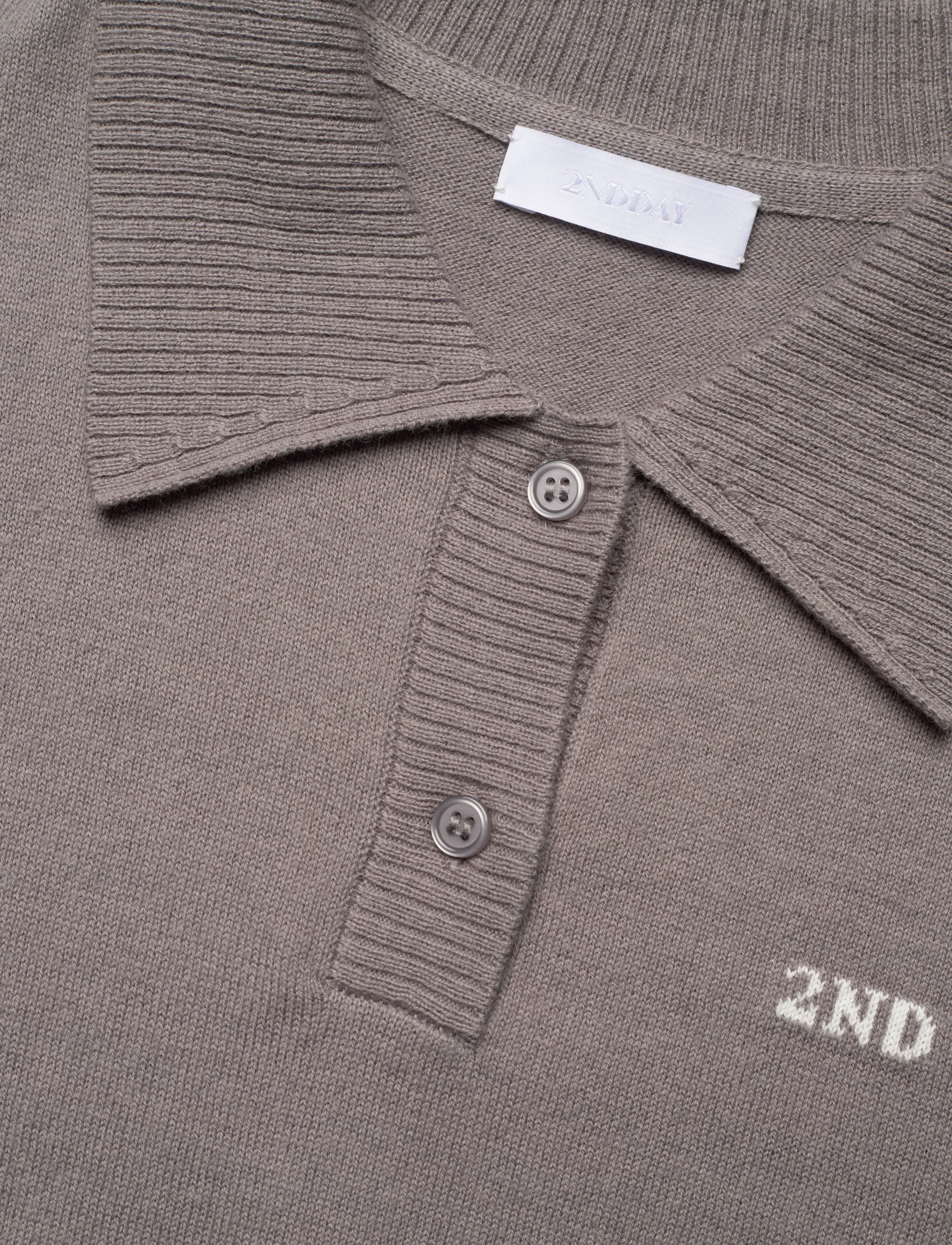 2NDDAY - 2ND Jean - Soft Wool Blend - polo krekli - dark gull gray - 2