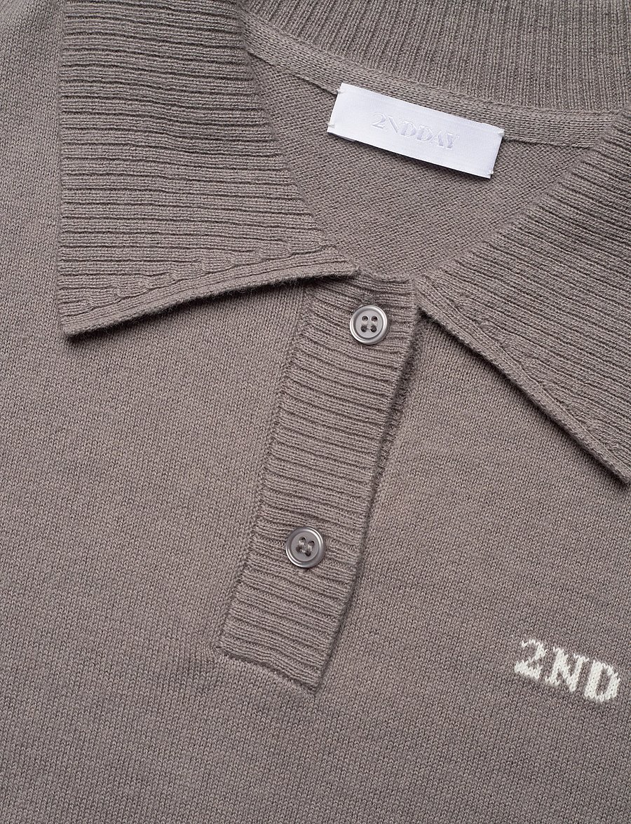 2NDDAY - 2ND Jean - Soft Wool Blend - pikéer - dark gull gray - 5