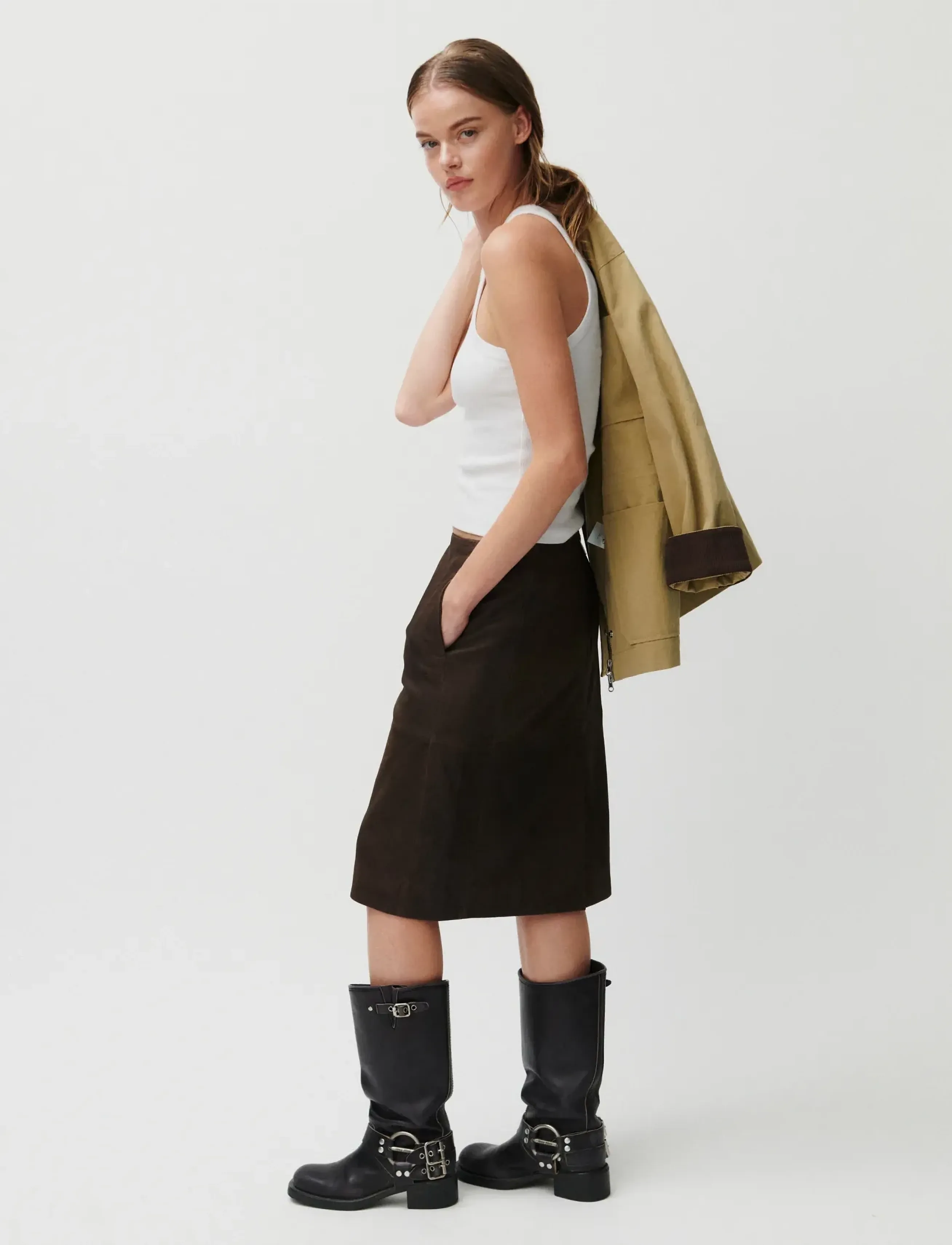 2NDDAY 2ND Jayan - Suede - Skjørt - JAVA / brown