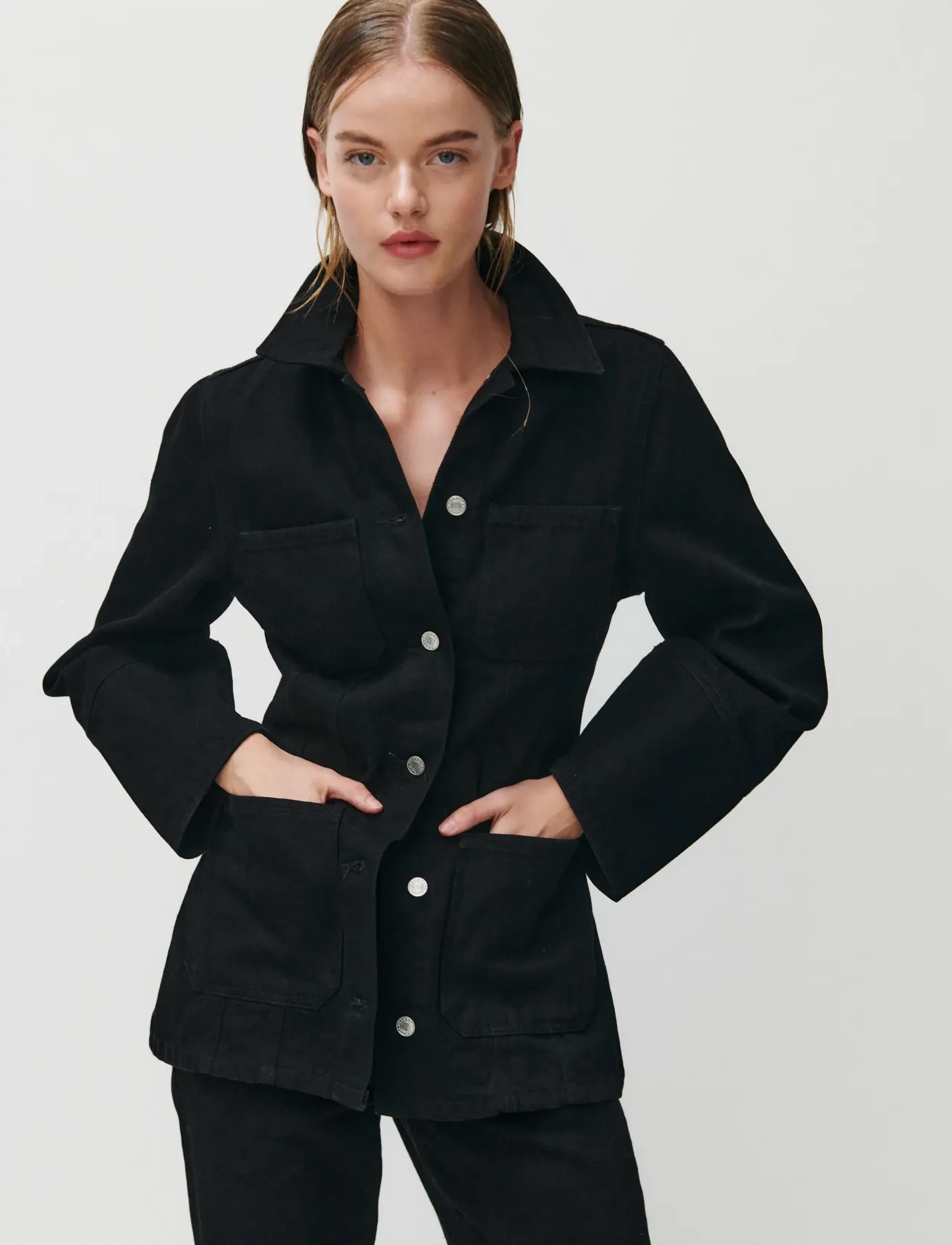 2NDDAY - 2ND Rodine - Black wash Denim - vestes de printemps - un black denim - 4