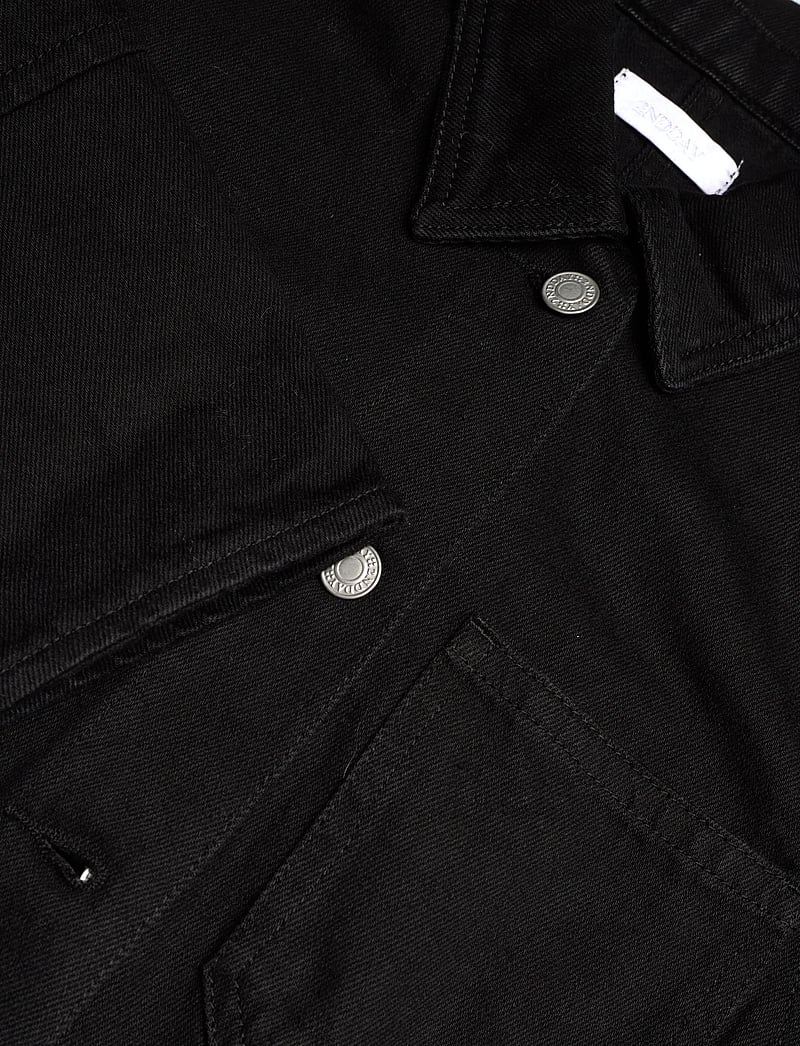 2NDDAY - 2ND Rodine - Black wash Denim - denimjakker - un black denim - 2