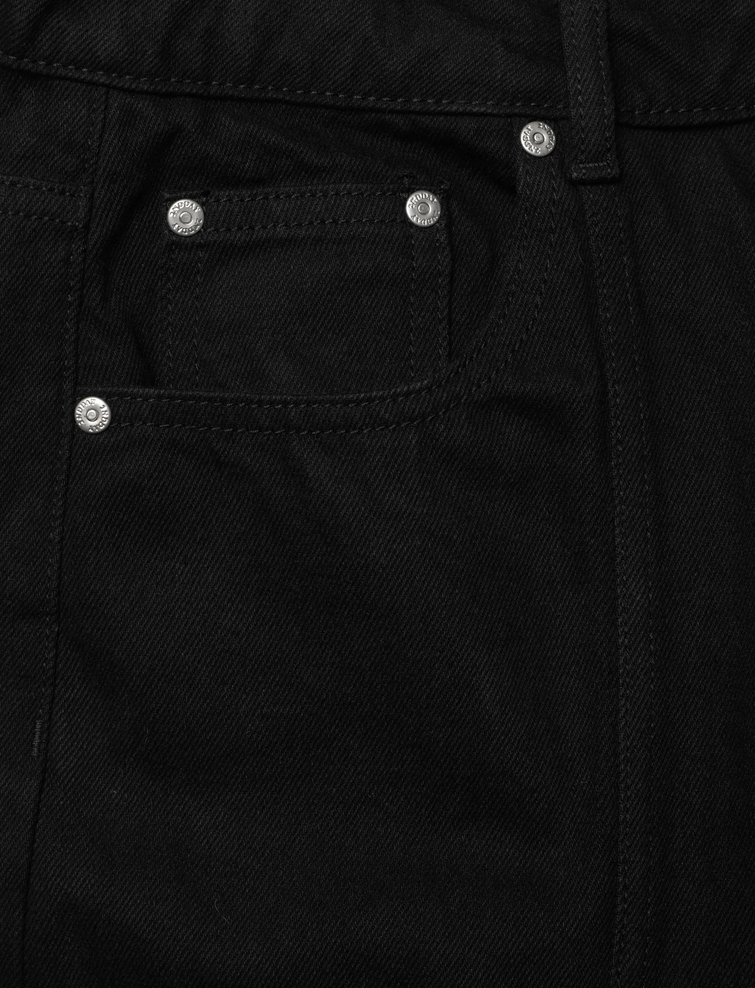 2NDDAY - 2ND Rode - Black Wash Denim - laia säärega teksad - un black denim - 2