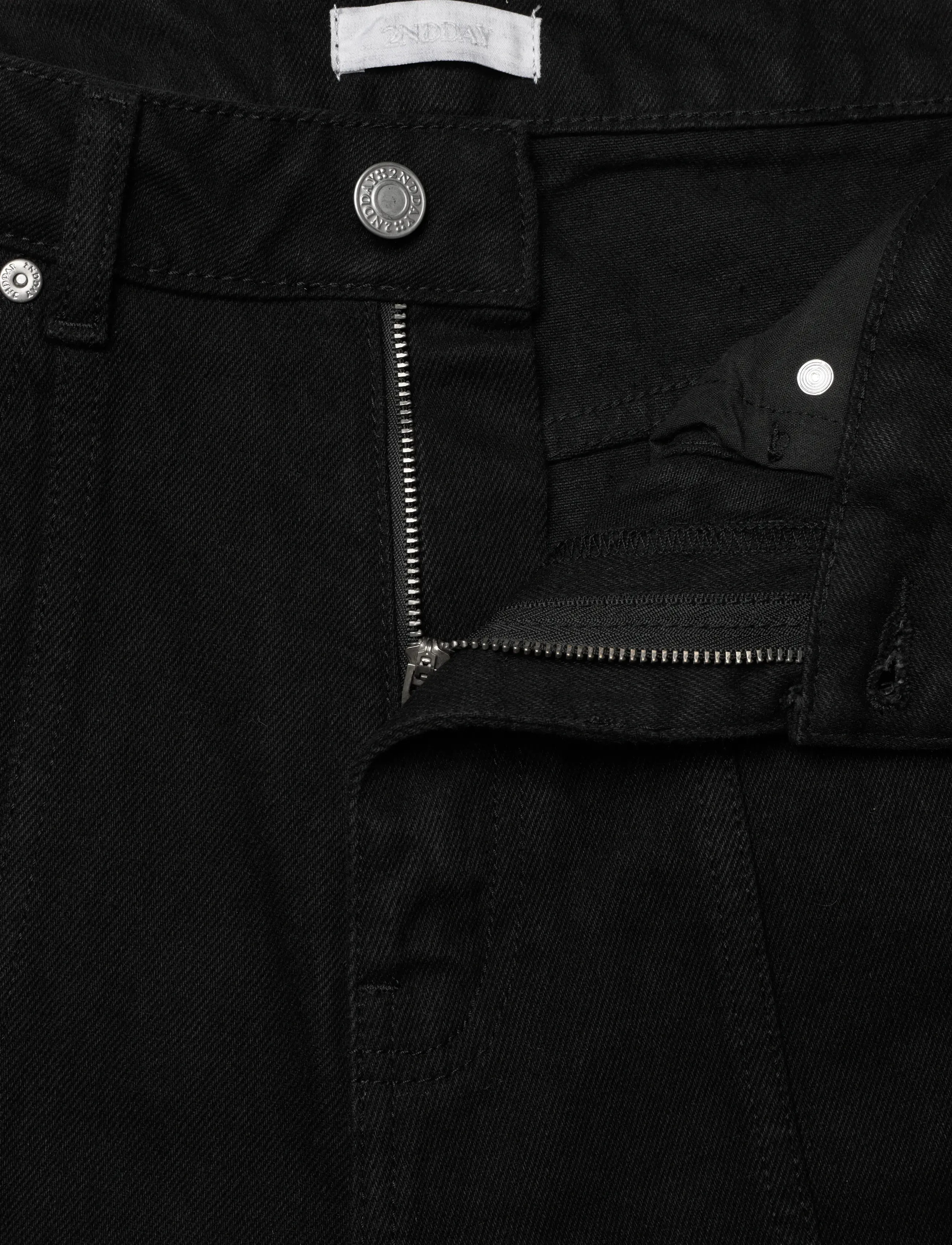 2NDDAY - 2ND Rode - Black Wash Denim - laia säärega teksad - un black denim - 3