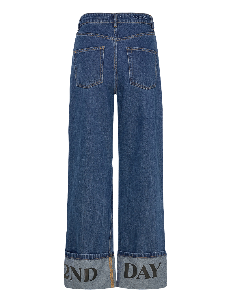 2NDDAY - 2ND Rode - Cuff Denim - hosen mit weitem bein - indigo - 1