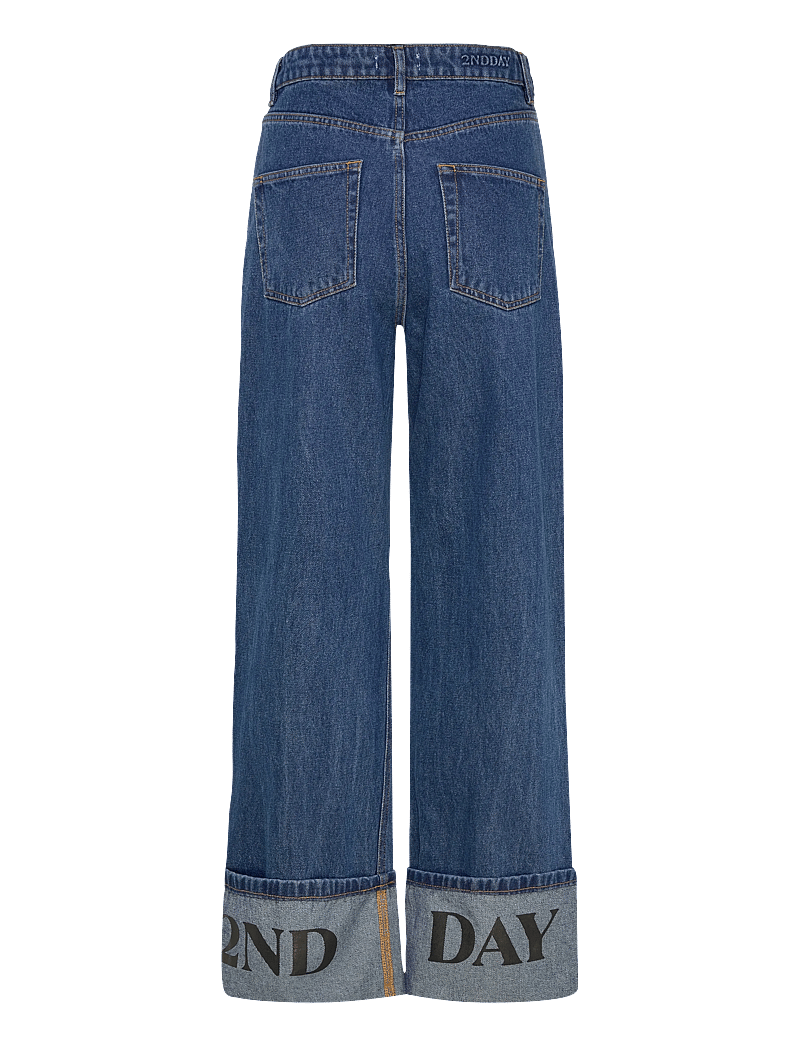 2NDDAY - 2ND Rode - Cuff Denim - hosen mit weitem bein - indigo - 1