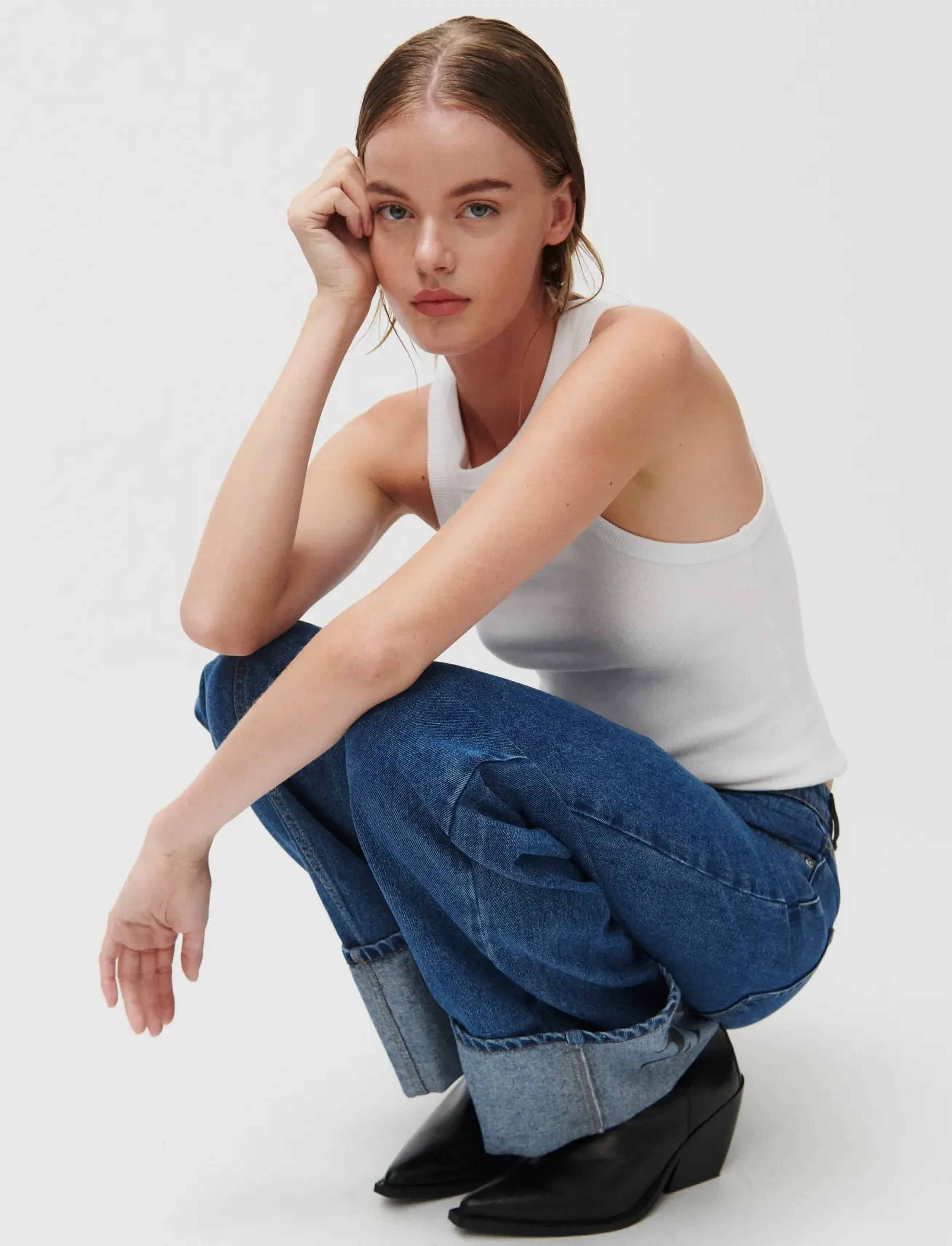 2NDDAY 2Nd Rode - Cuff Denim, 29, Blue, Jeans > Vidde, Dame