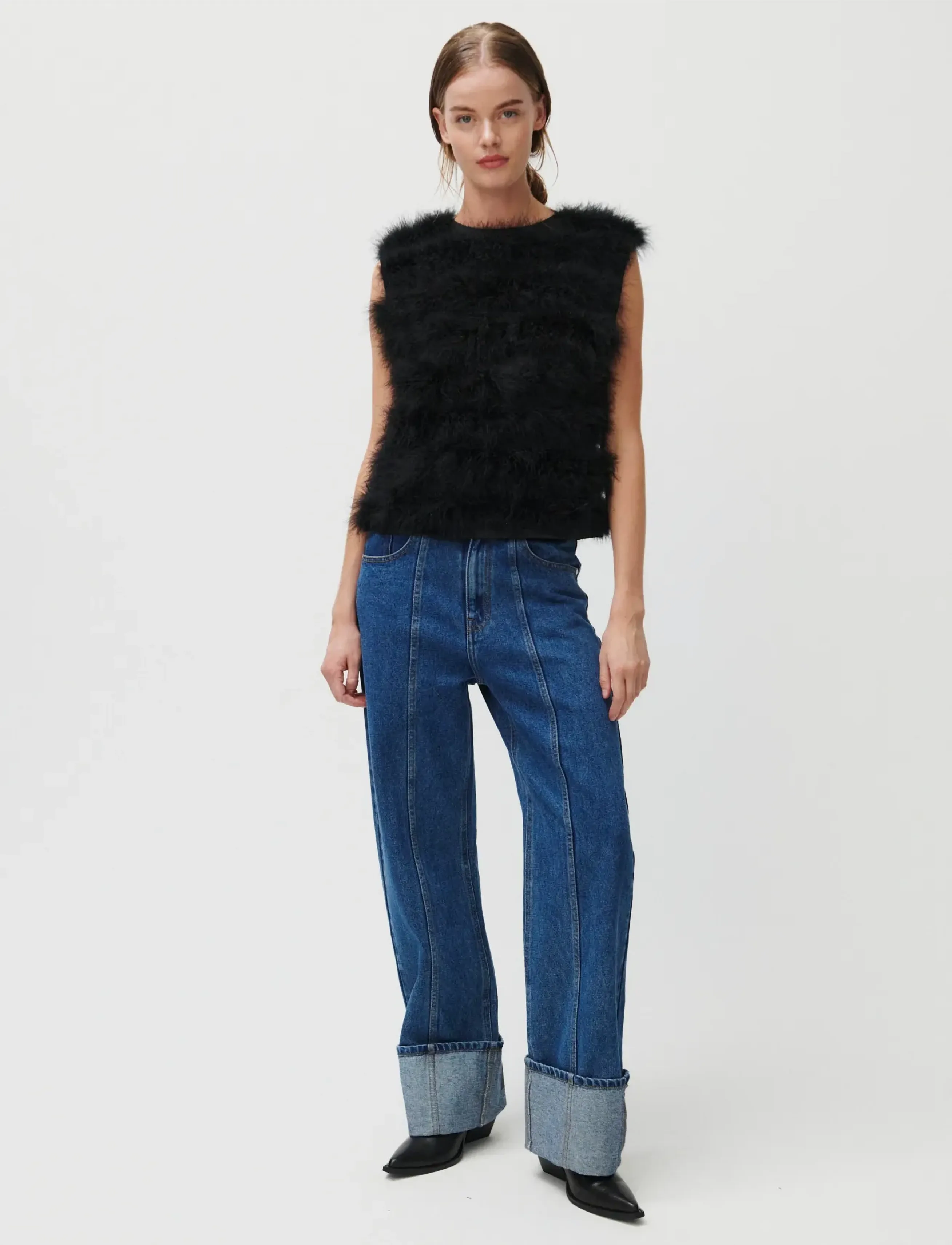 2NDDAY - 2ND Rode - Cuff Denim - brede jeans - indigo - 3