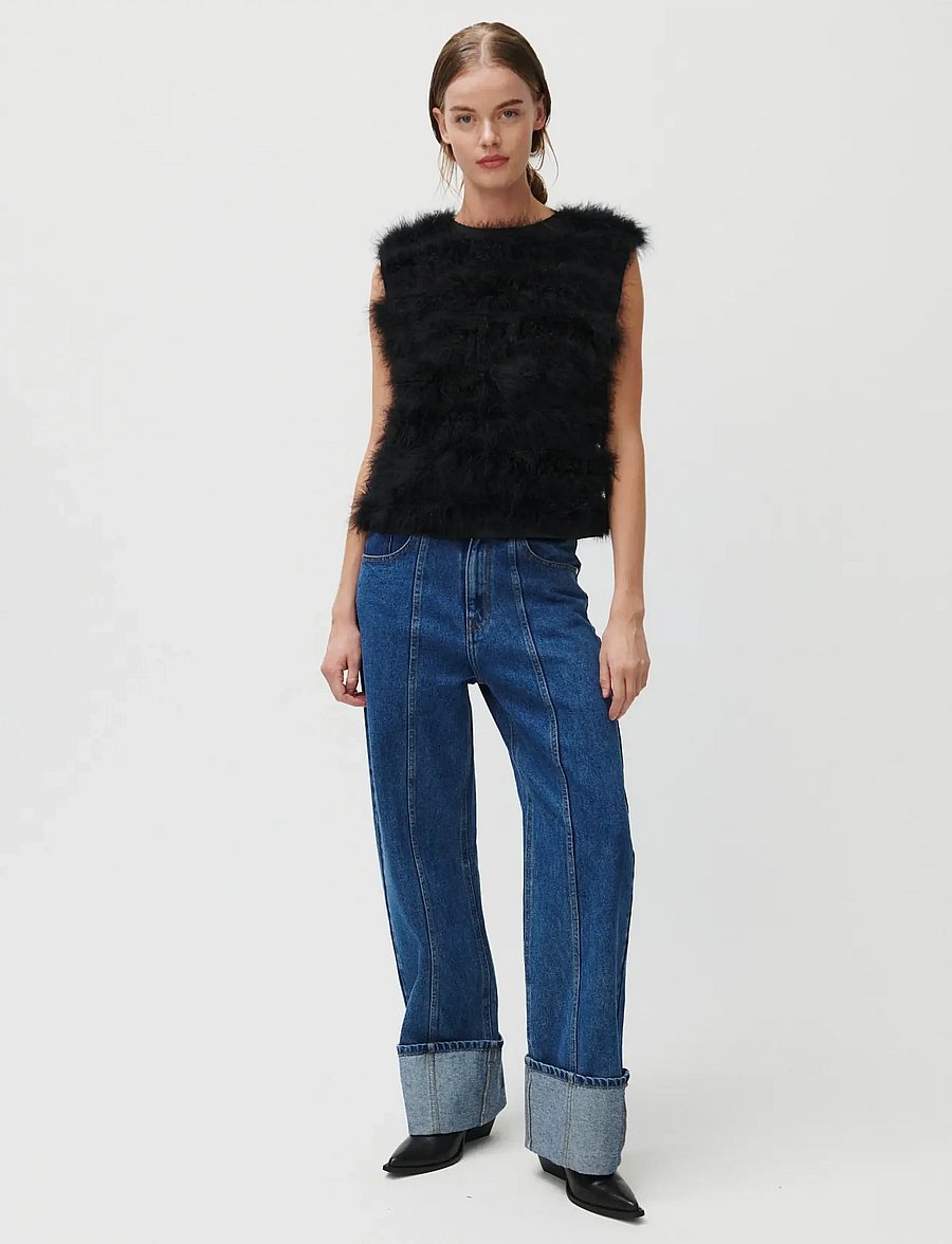 2NDDAY - 2ND Rode - Cuff Denim - hosen mit weitem bein - indigo - 3