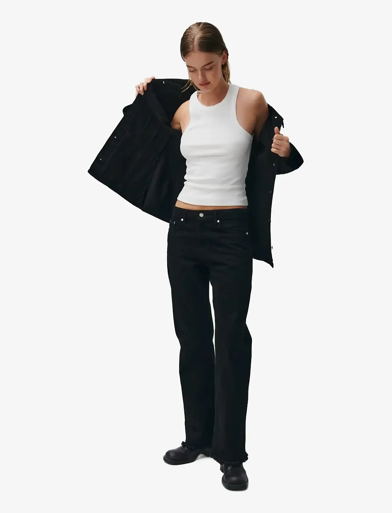 2NDDAY - 2ND Murrie - Black Wash Denim - straight jeans - un black denim - 1