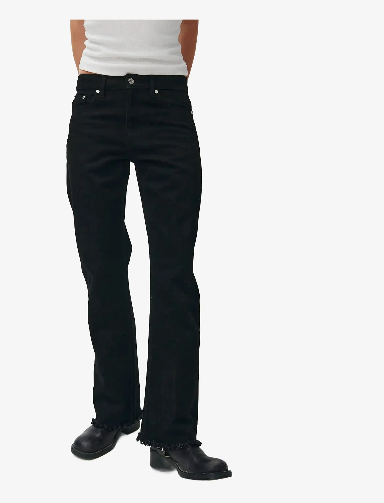2NDDAY - 2ND Murrie - Black Wash Denim - straight jeans - un black denim - 2
