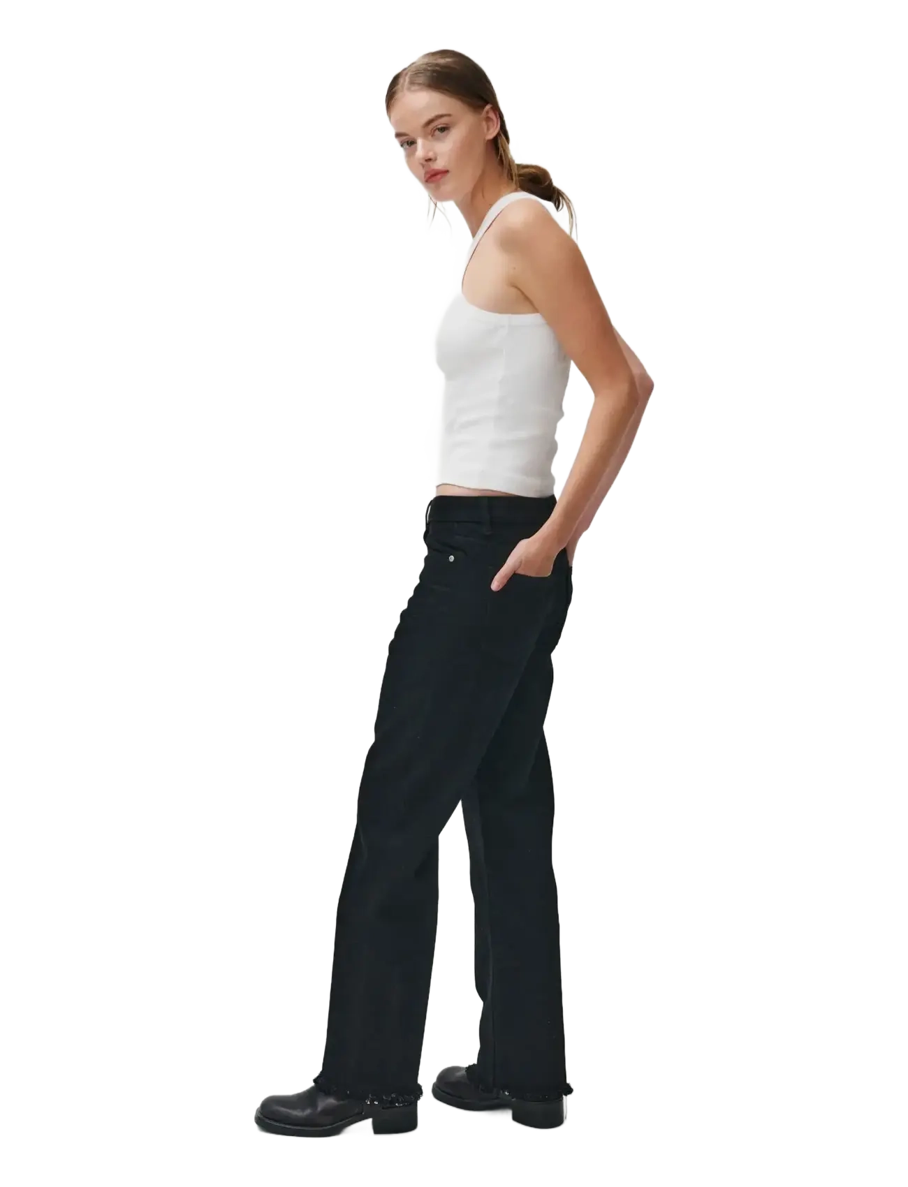 2NDDAY - 2ND Murrie - Black Wash Denim - raka jeans - un black denim - 4