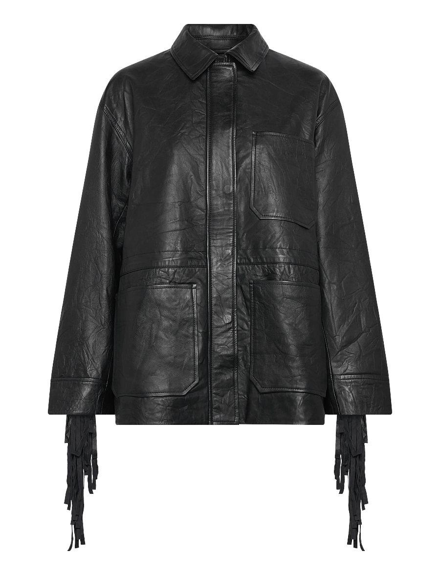 2NDDAY - 2ND Brucet - Fine Leather - lederjacken - meteorite (black) - 1