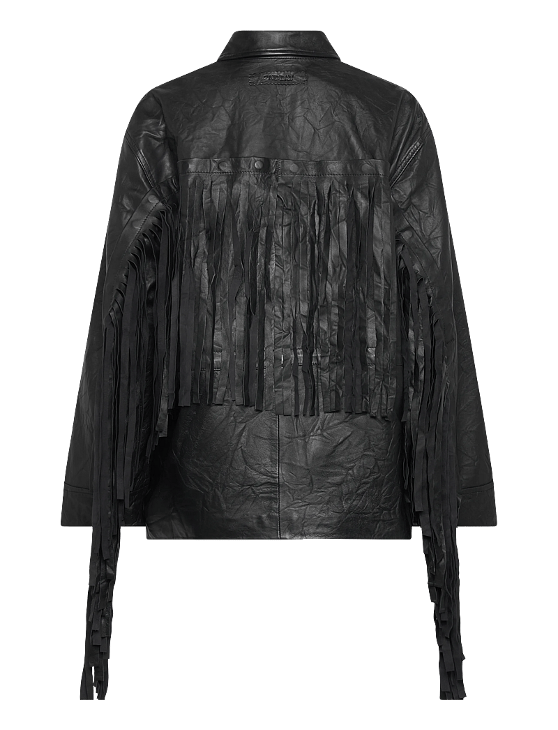 2NDDAY - 2ND Brucet - Fine Leather - frühlingsjacken - meteorite (black) - 2