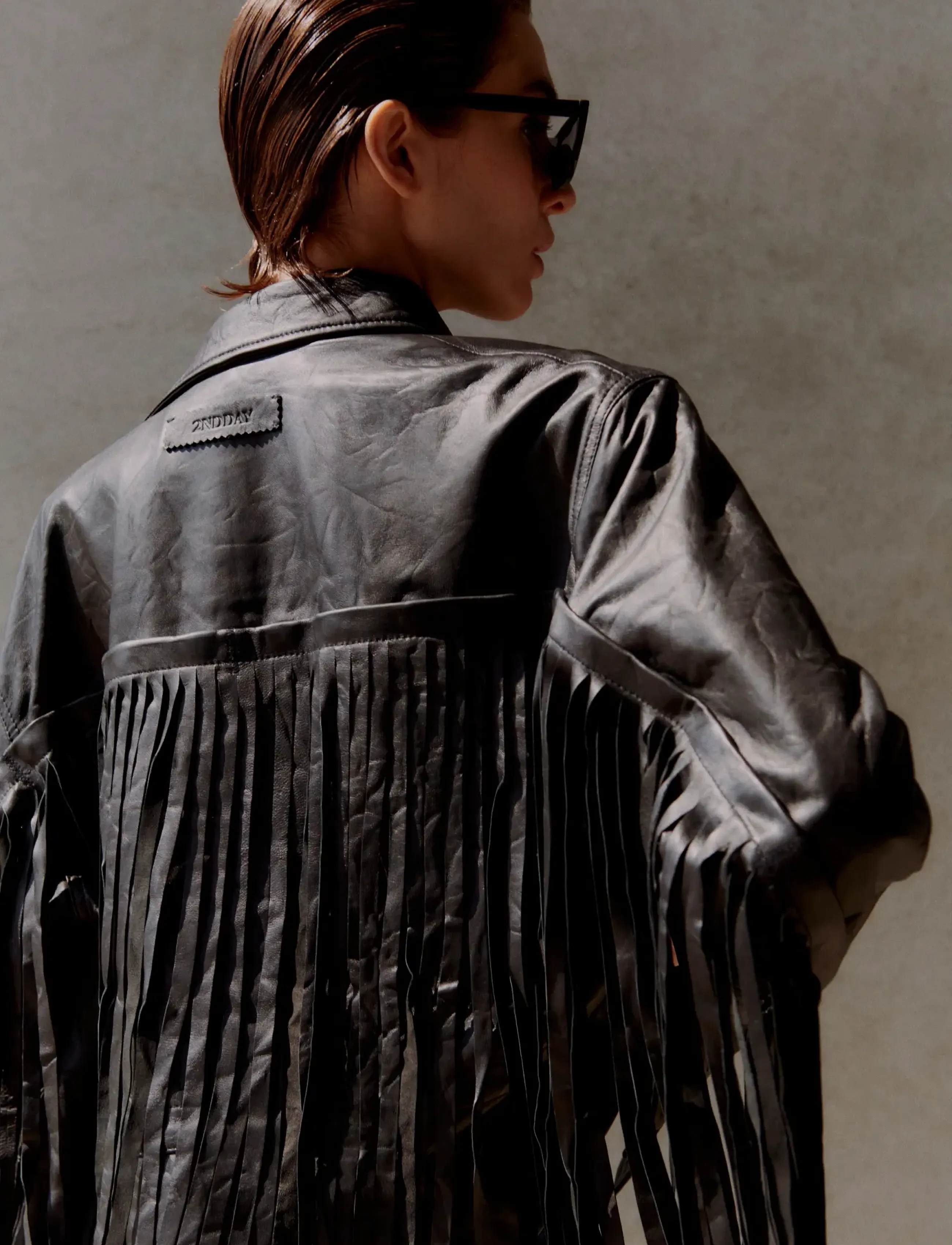 2NDDAY 2ND Brucet - Fine Leather - Jacken & Mäntel - METEORITE (BLACK) / black