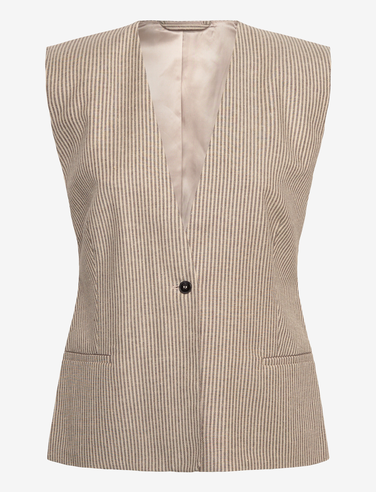 2NDDAY - 2ND Juell - Striped Linen Blend - forårsjakker - moonbeam - 1