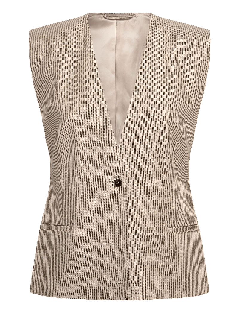 2NDDAY - 2ND Juell - Striped Linen Blend - frühlingsjacken - moonbeam - 1