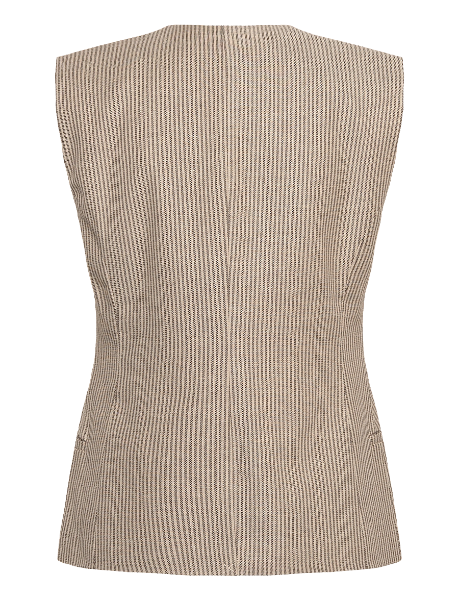 2NDDAY - 2ND Juell - Striped Linen Blend - frühlingsjacken - moonbeam - 2