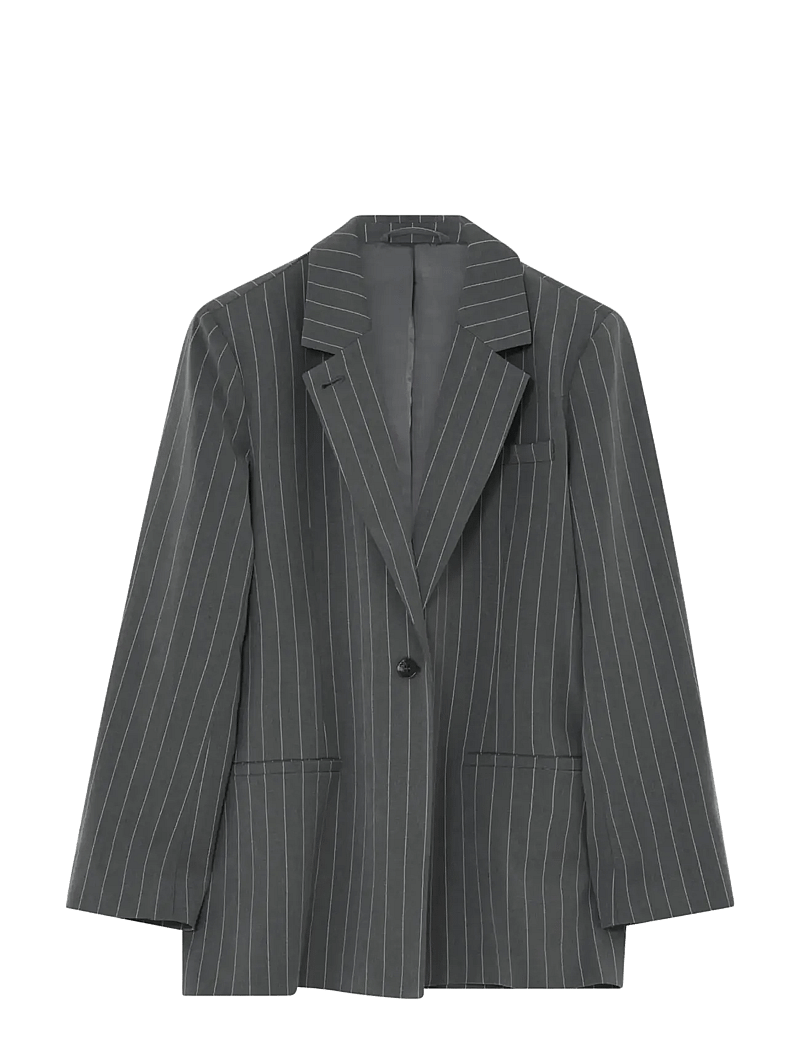 2NDDAY - 2ND Horren - Dry Pinstripe - enkeltradede blazere - petrified oak - 3