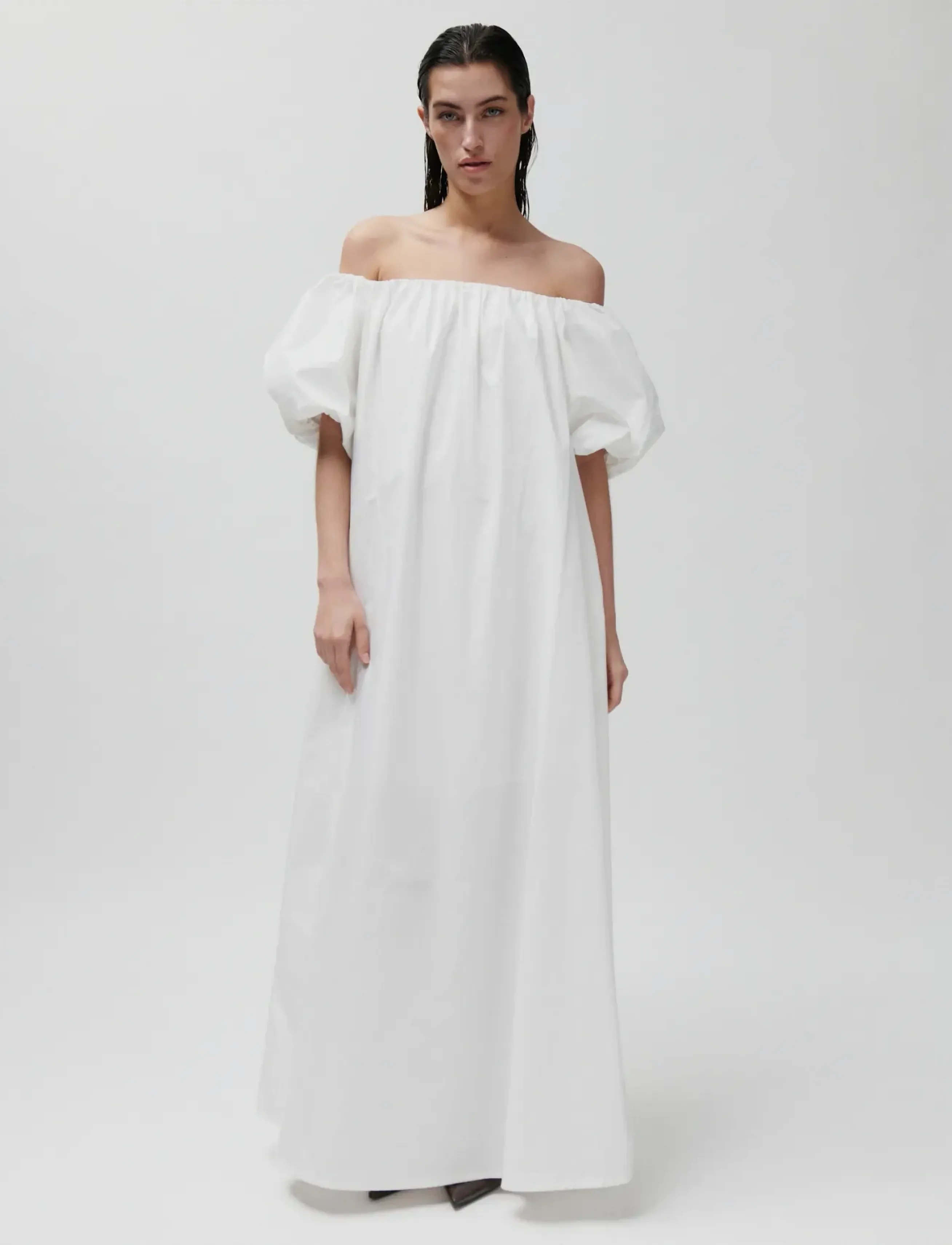 2NDDAY 2Nd Gia - Fine Crispy Poplin, 34, White, Kjoler > Maxikjole, Dame