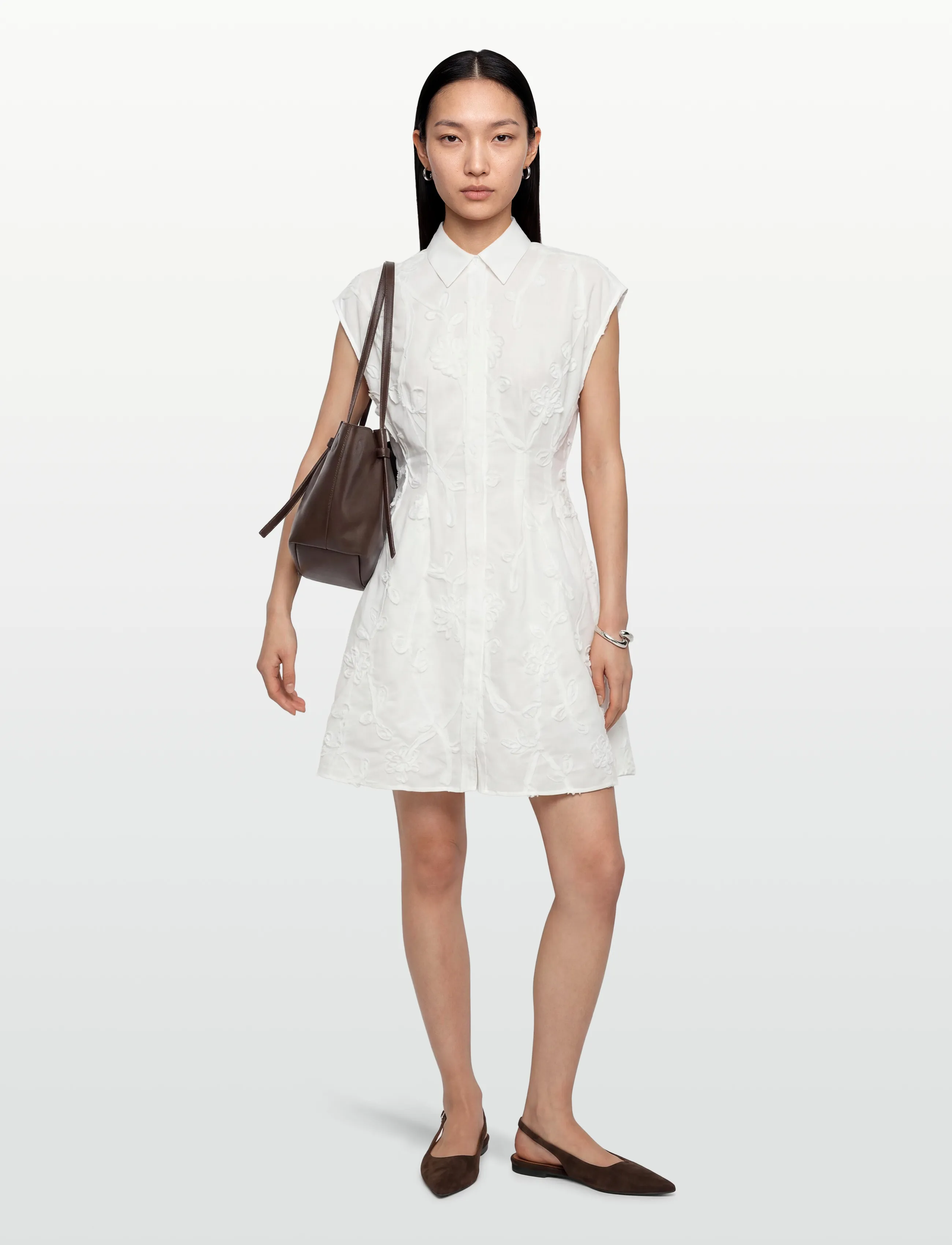 2NDDAY 2ND Jamz - Crisp Summer Shirting - Kurze Kleider - BRIGHT WHITE / white