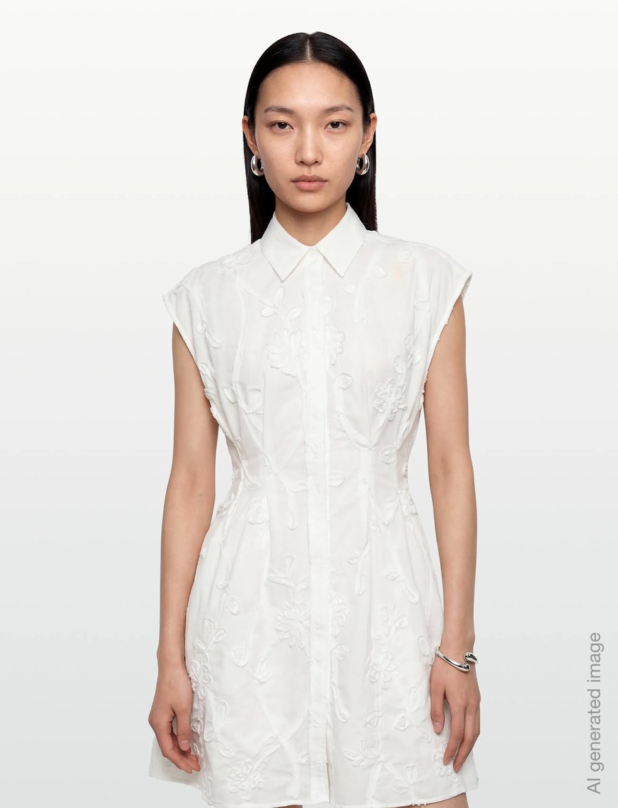 2NDDAY - 2ND Jamz - Crisp Summer Shirting - suvekleidid - bright white - 3
