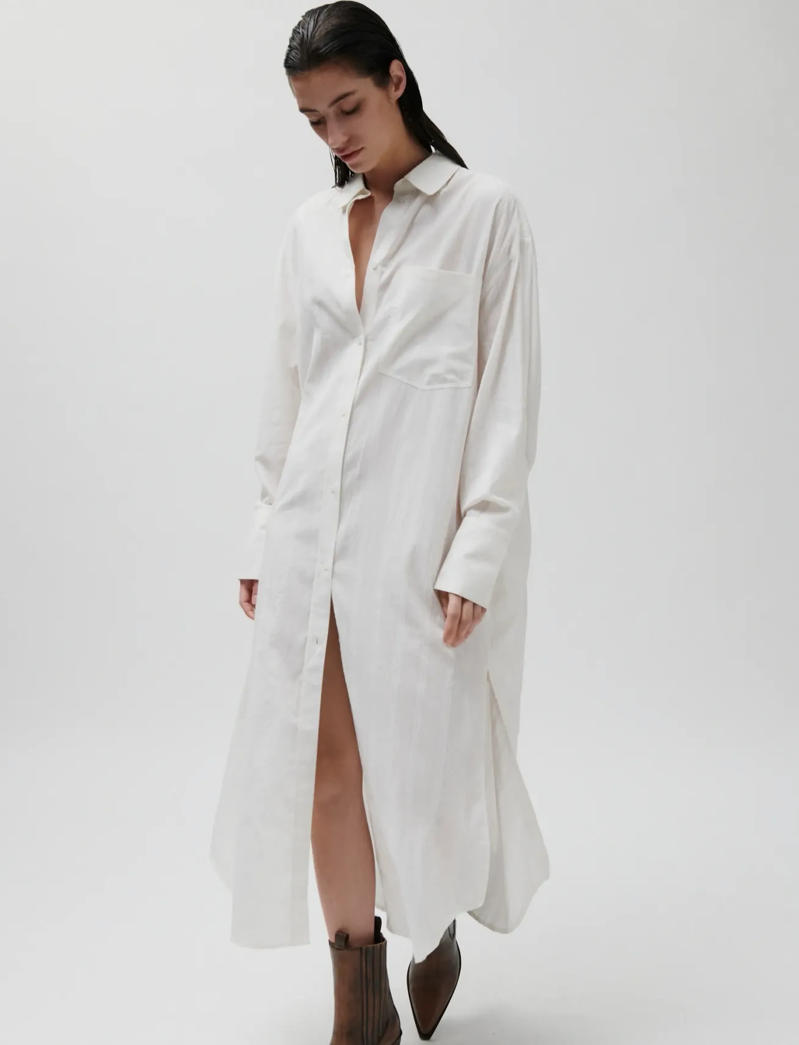 2NDDAY 2ND Maddy - Crispy Cotton Stripe - Flash Days - WHITE ALYSSUM / cream