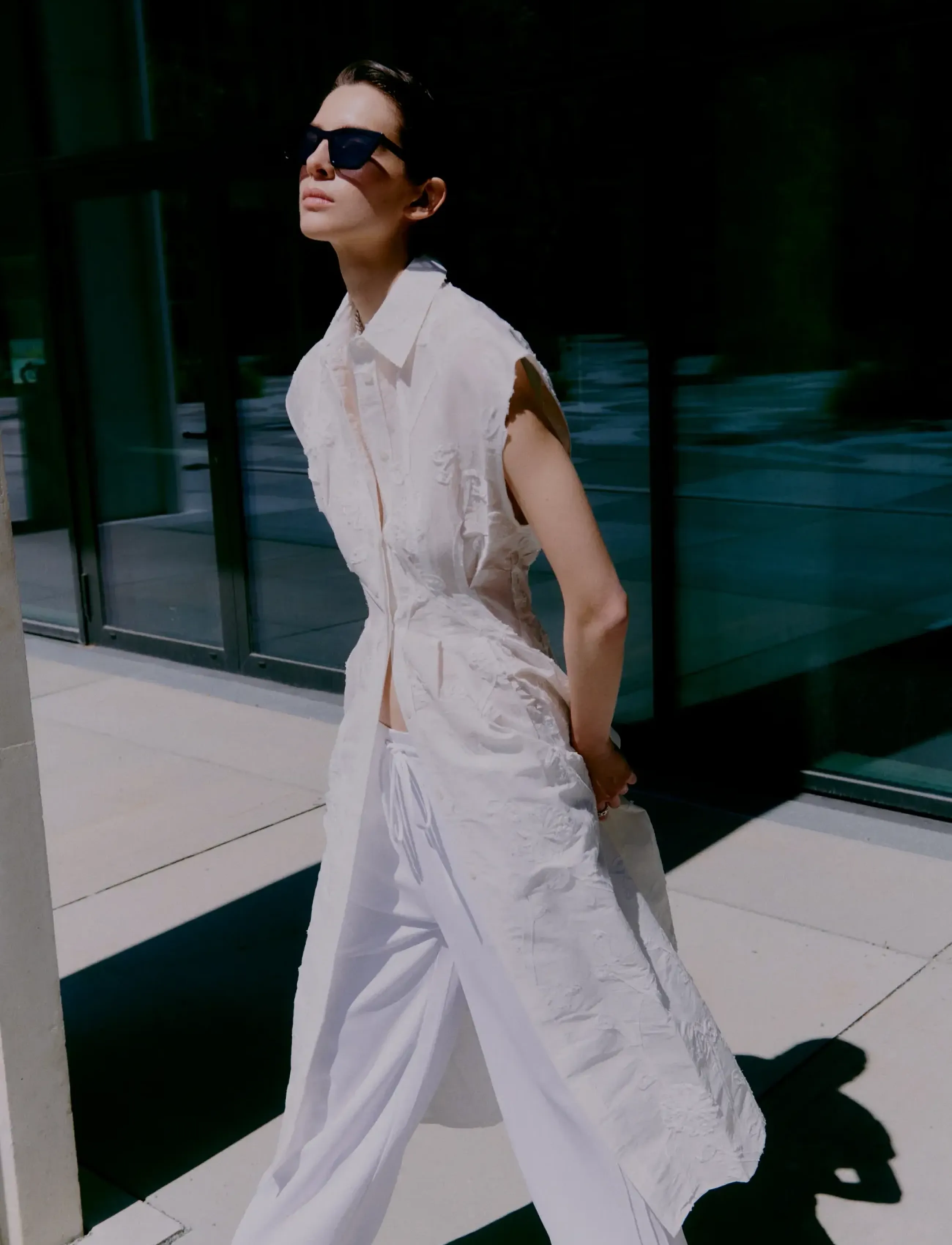2NDDAY - 2ND Jamie - Crisp Summer Shirting - cocktailklänningar - brilliant white - 5
