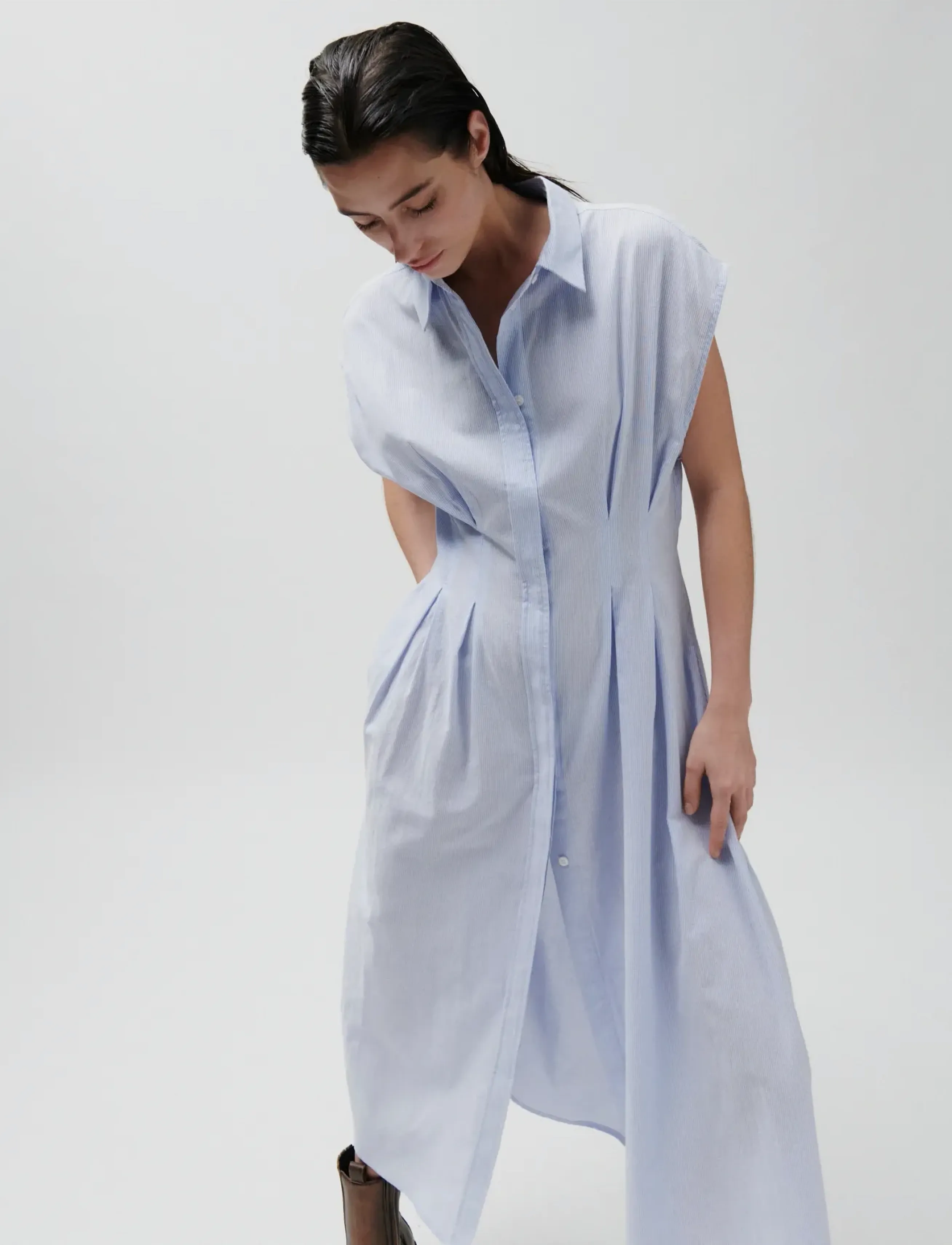 2NDDAY - 2ND Jamie - Crisp Summer Shirting - cocktail dresses - serenity - 3