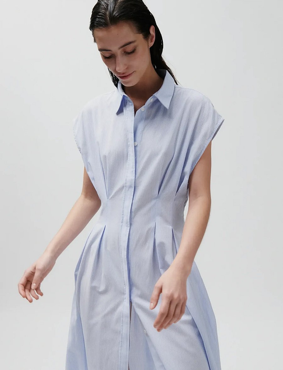 2NDDAY - 2ND Jamie - Crisp Summer Shirting - cocktailklänningar - serenity - 4