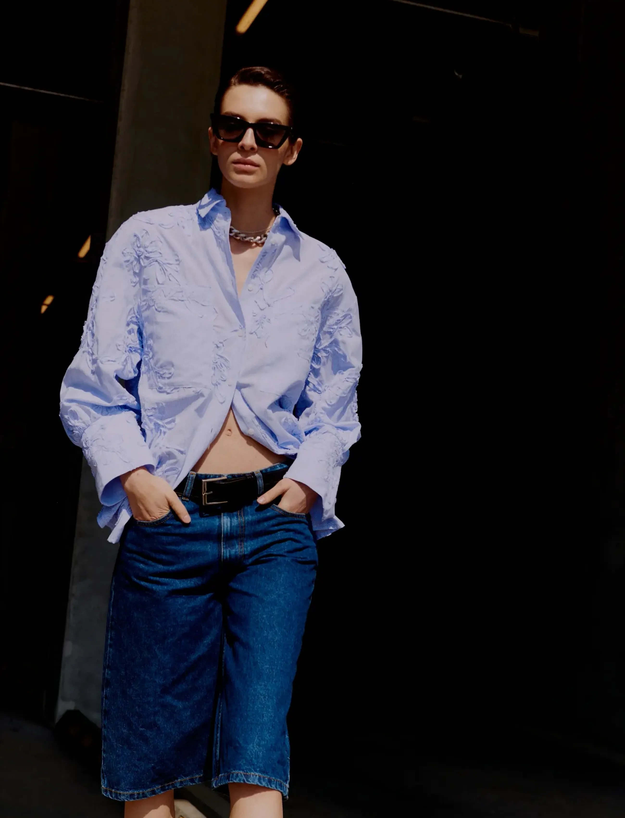 2NDDAY - 2ND Rumis - Crisp Summer Shirting - jeansskjortor - serenity - 3