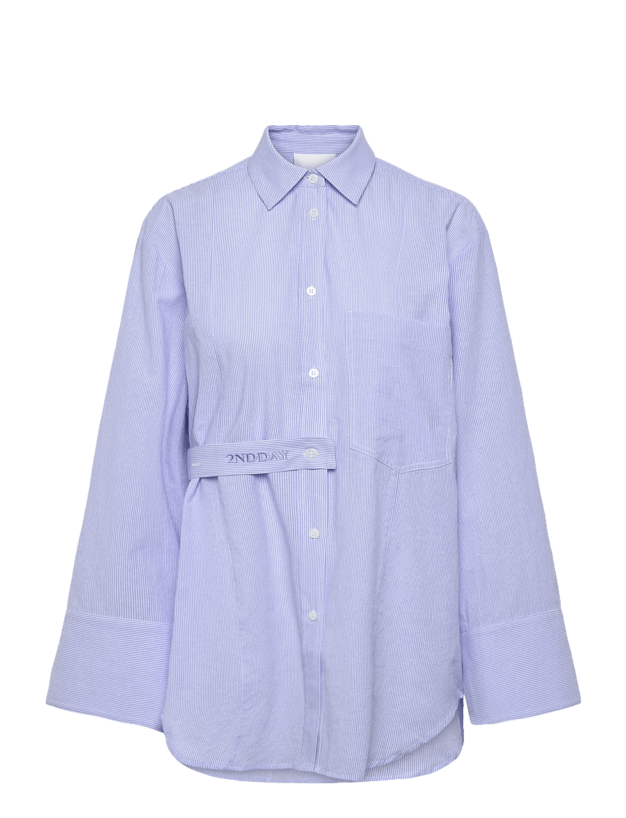 2NDDAY - 2ND Cassie - Crisp Summer Shirting - jeansblouses - serenity - 1