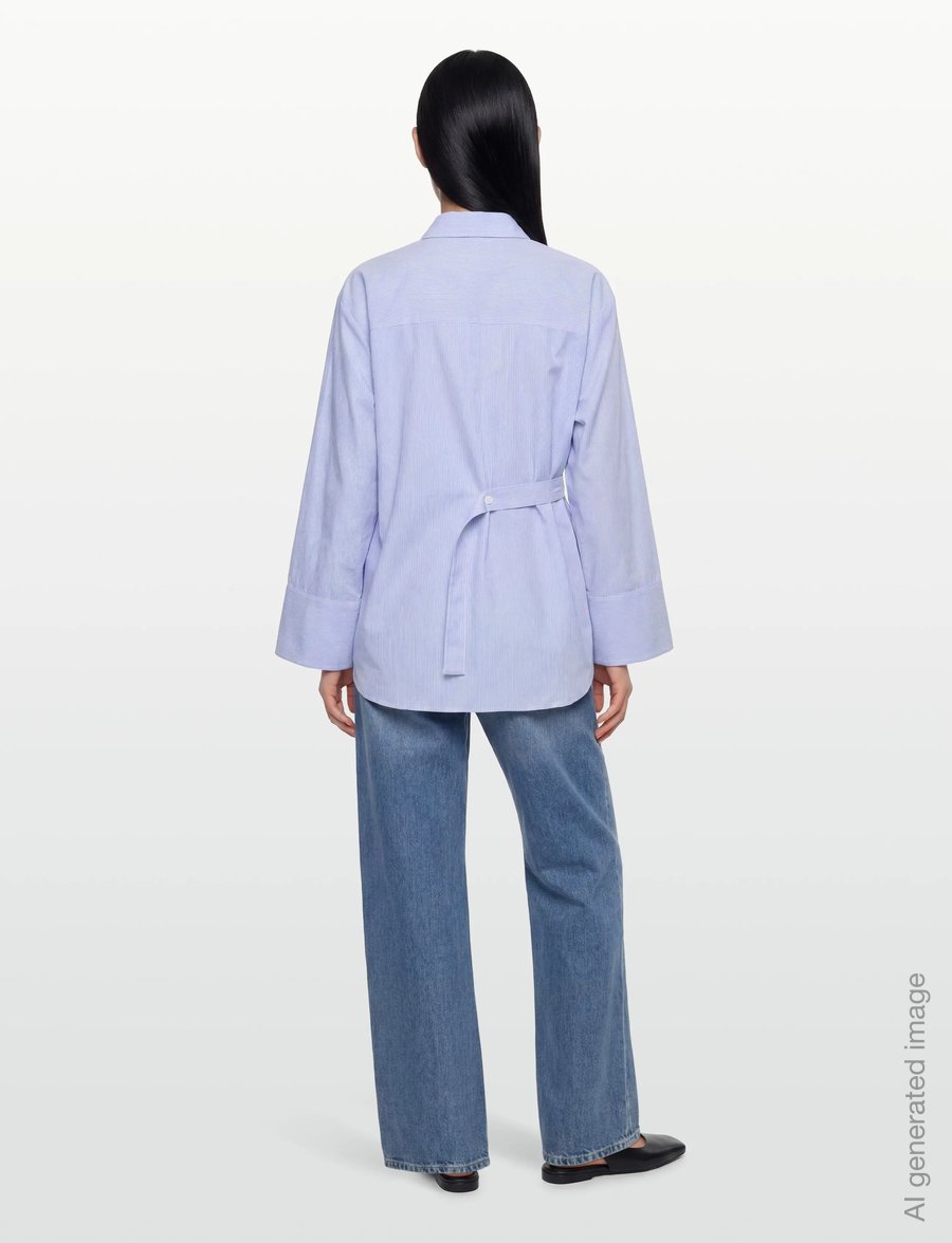 2NDDAY - 2ND Cassie - Crisp Summer Shirting - jeansblouses - serenity - 4