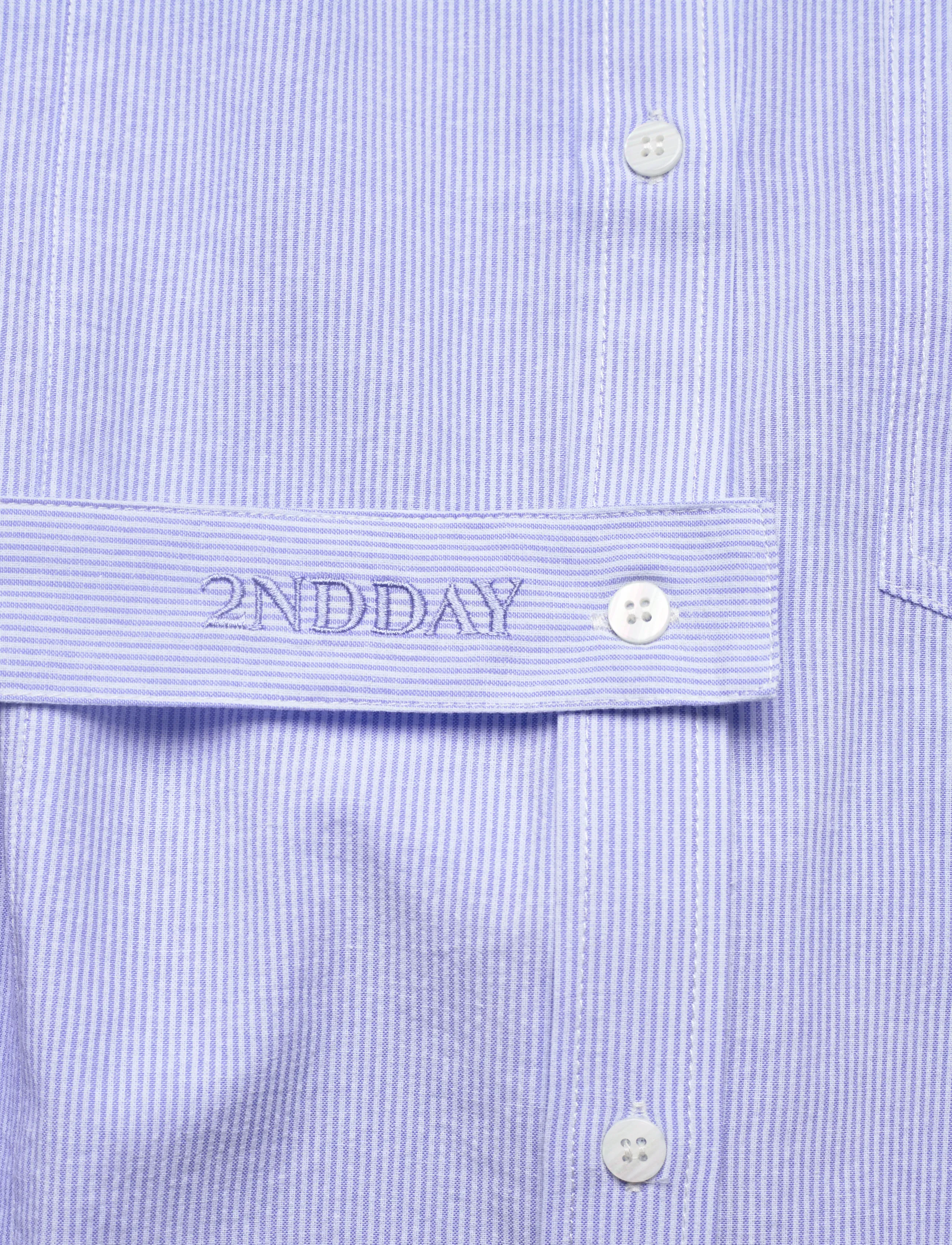 2NDDAY - 2ND Cassie - Crisp Summer Shirting - teksasärgid - serenity - 3