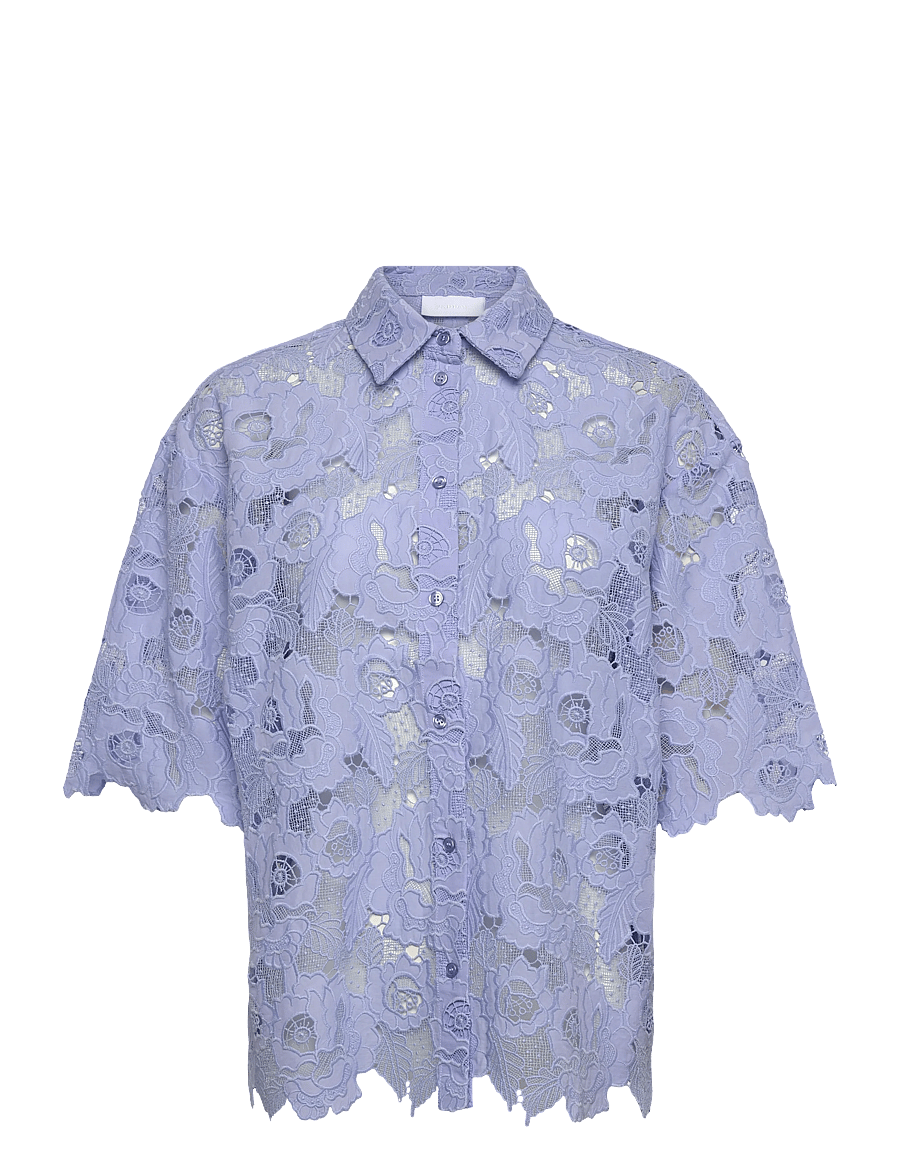 2NDDAY - 2ND Austinas - Broderi Anglaise Mix - denimskjorter - cashmere blue - 1