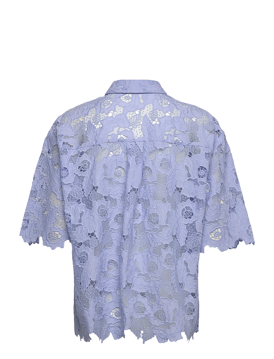2NDDAY - 2ND Austinas - Broderi Anglaise Mix - denimskjorter - cashmere blue - 2