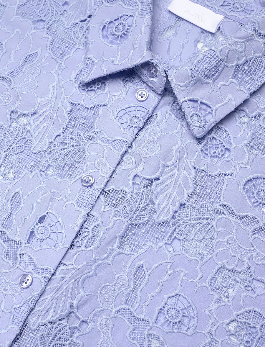 2NDDAY - 2ND Austinas - Broderi Anglaise Mix - denimskjorter - cashmere blue - 5