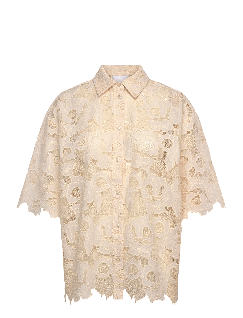 2NDDAY - 2ND Austinas - Broderi Anglaise Mix - denimskjorter - tofu - 0