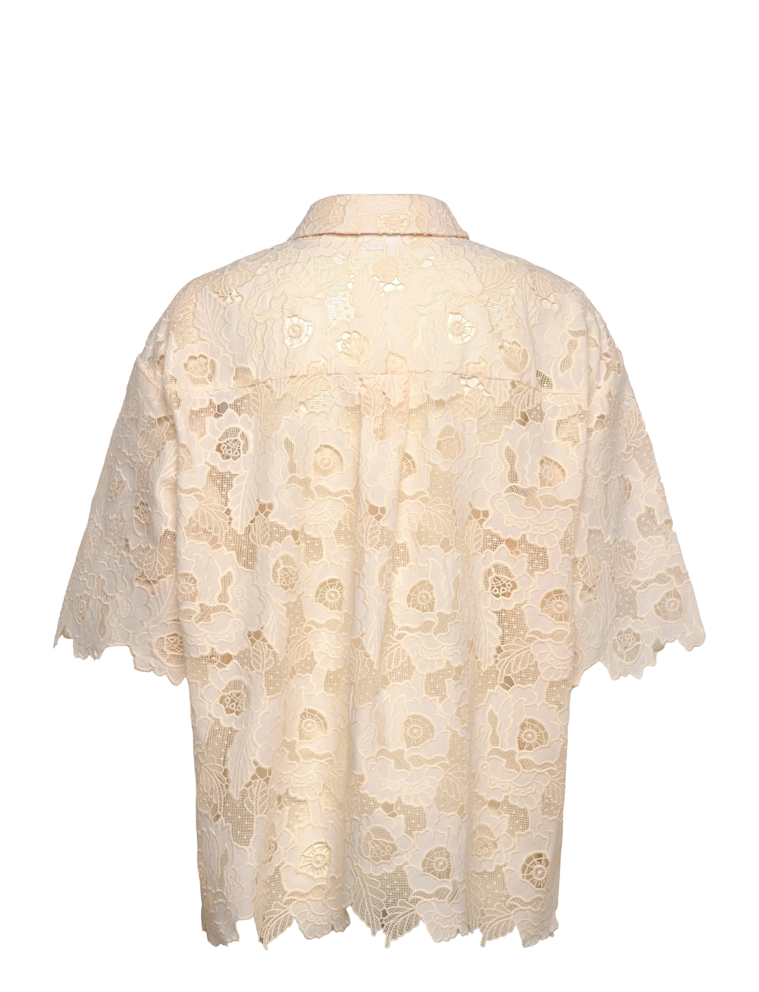 2NDDAY - 2ND Austinas - Broderi Anglaise Mix - denim shirts - tofu - 1