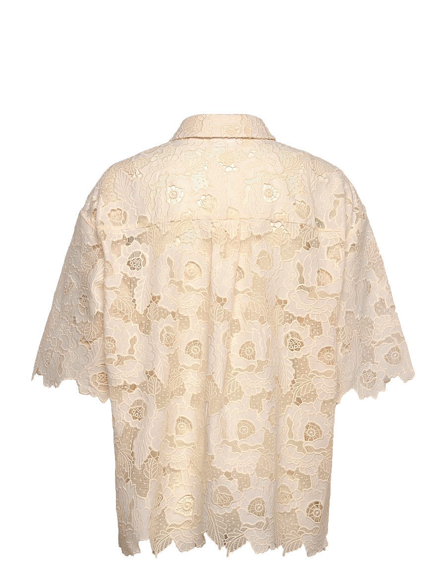 2NDDAY - 2ND Austinas - Broderi Anglaise Mix - jeansskjortor - tofu - 1