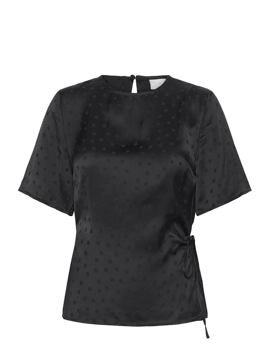 2NDDAY - 2ND Serenis - Jacquard Viscose - palaidinės trumpomis rankovėmis - black - 0