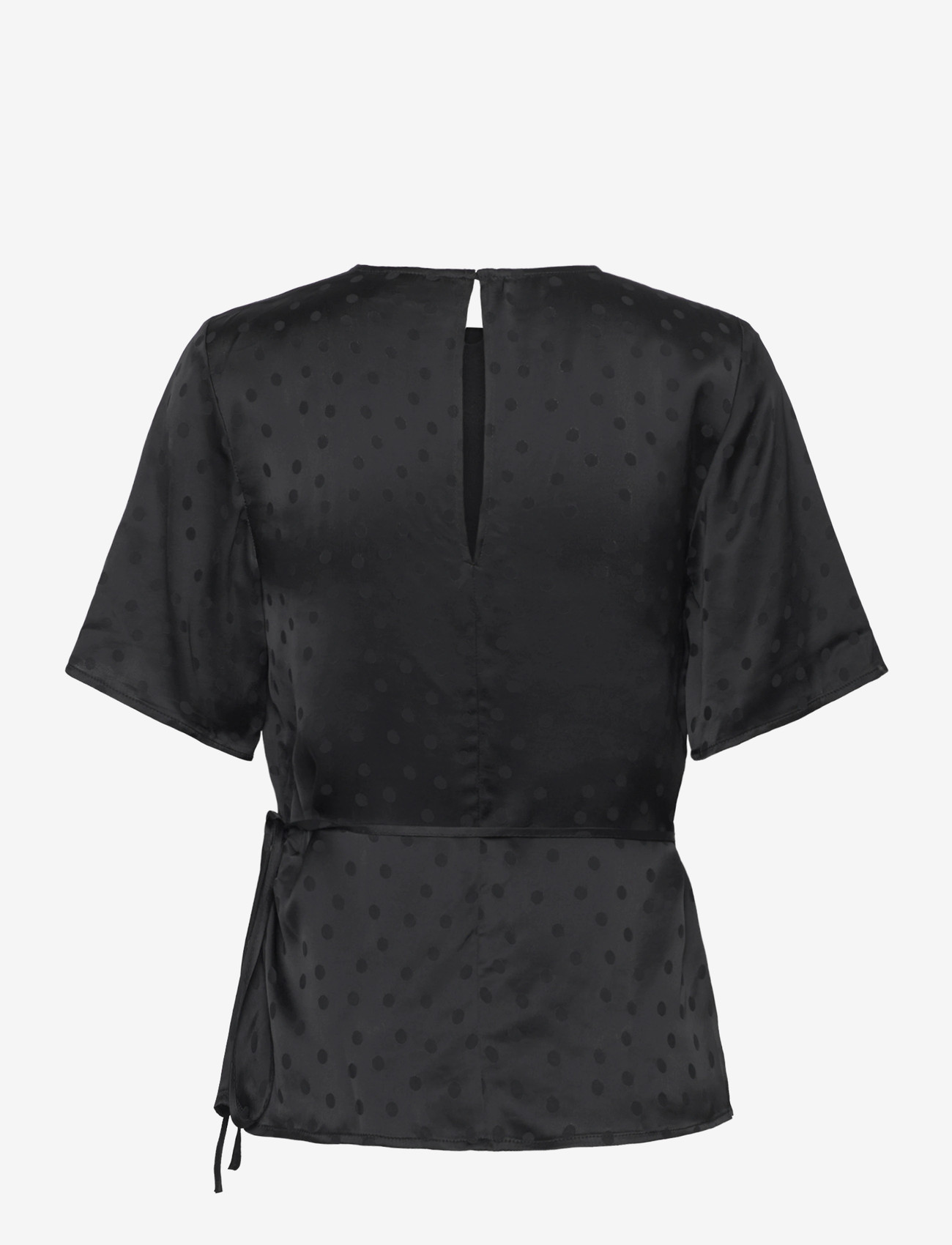 2NDDAY - 2ND Serenis - Jacquard Viscose - kortærmede bluser - black - 1