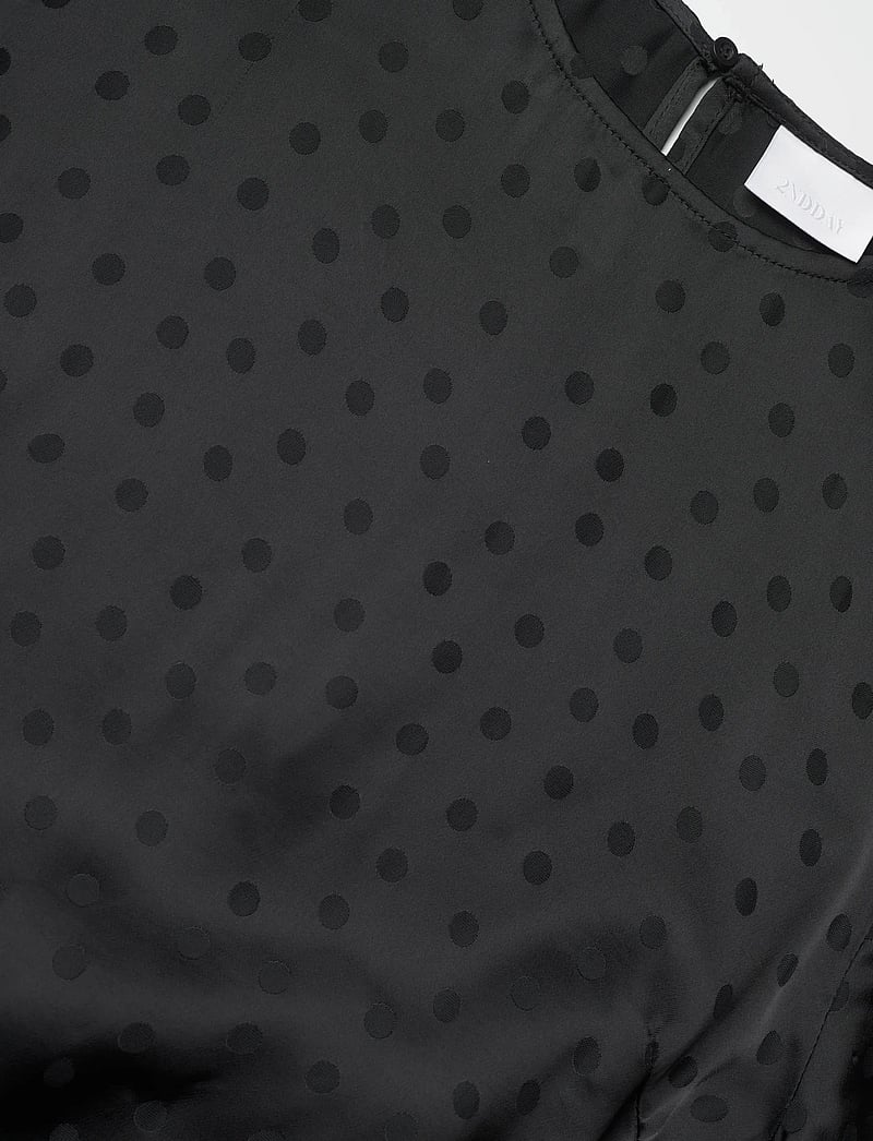 2NDDAY - 2ND Serenis - Jacquard Viscose - kortærmede bluser - black - 2